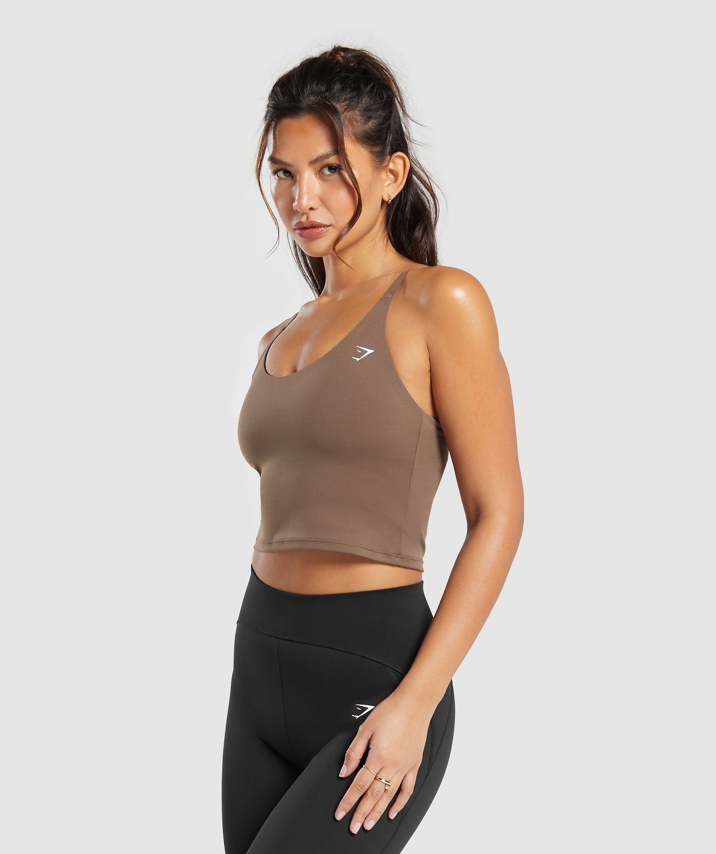 Gymshark Training Cami Tank With Shelf - Soft Brown