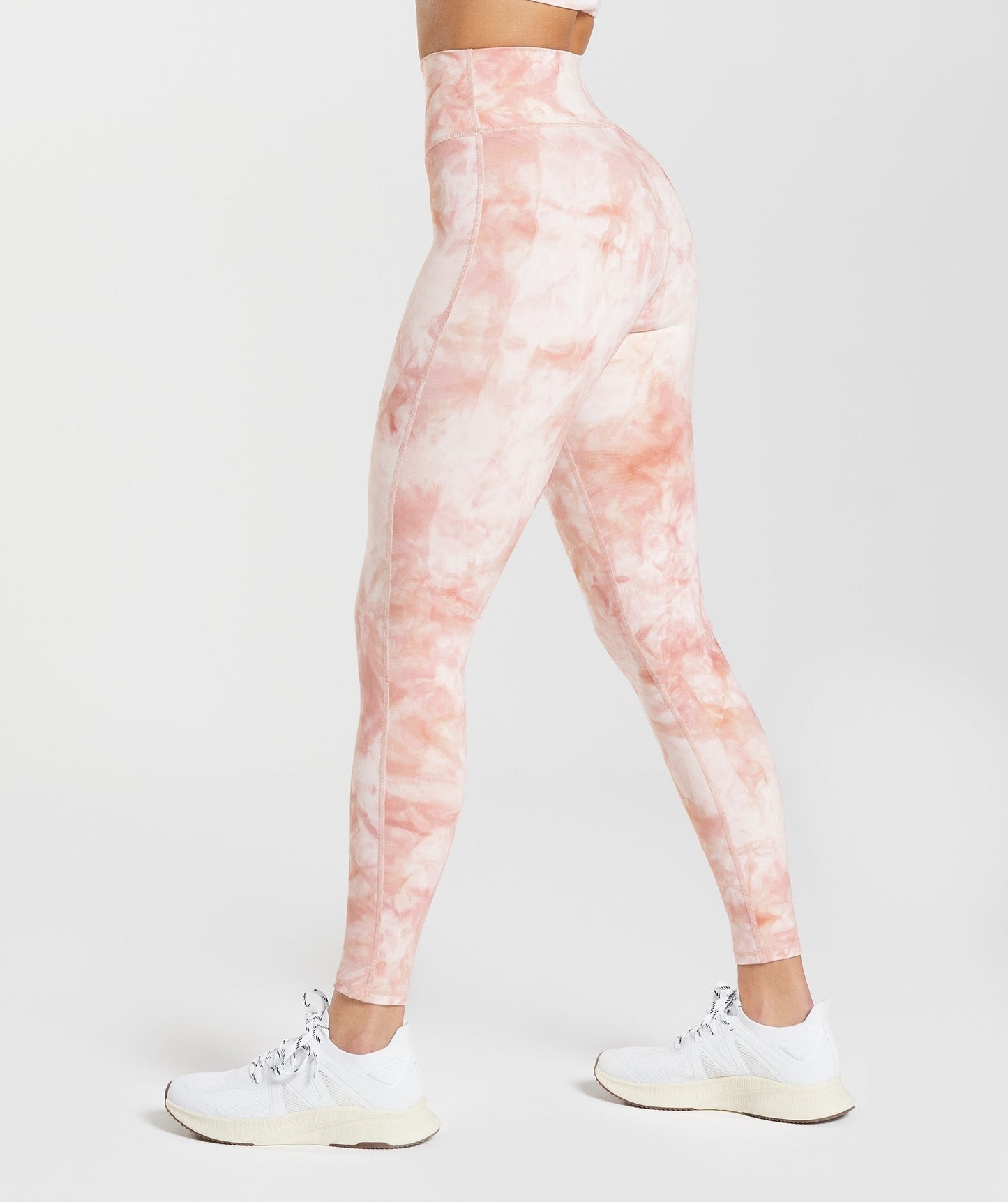 Gymshark Elevate Spray Dye Leggings - White/Misty Pink/Scandi Pink