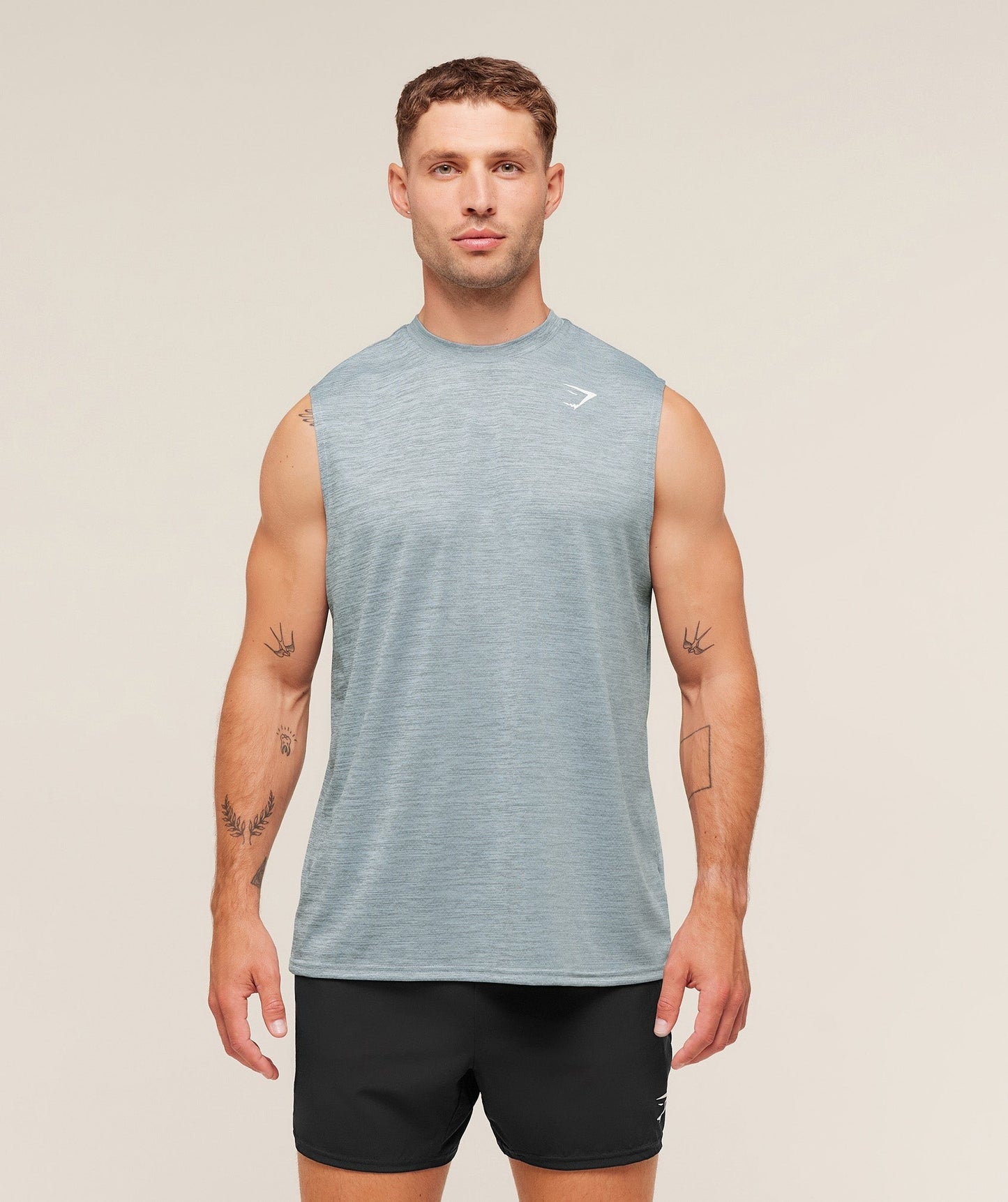 Gymshark Arrival Oversized Tank - Smoke Blue/Denim Grey