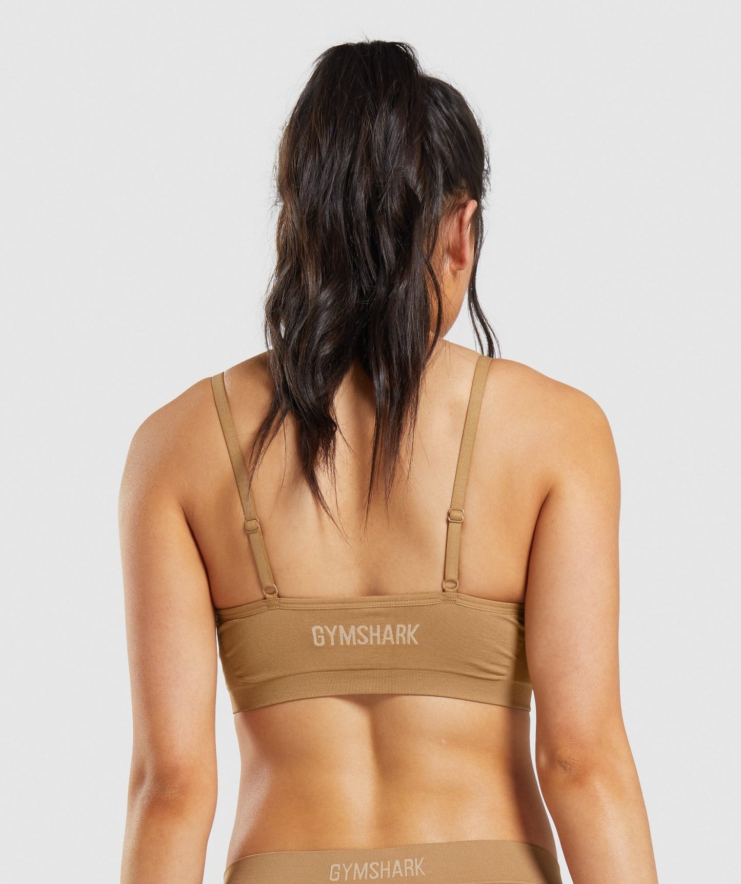 Gymshark Seamless Low Neck Bralette - Golden Light Brown
