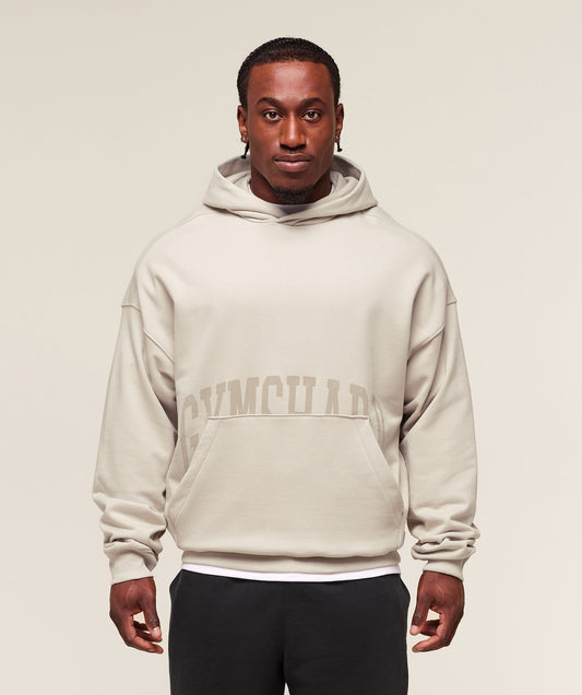 Gymshark Pocket Graphic Hoodie - Pebble Grey
