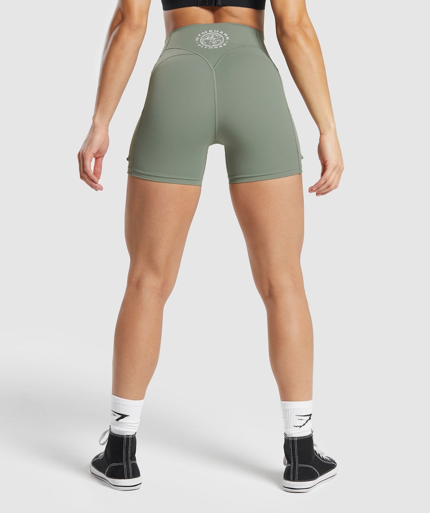 Gymshark Legacy Logo Tight Shorts - Unit Green