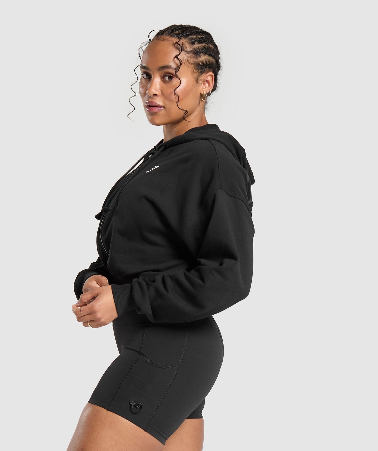 Gymshark Power Midi Zip Hoodie - Black