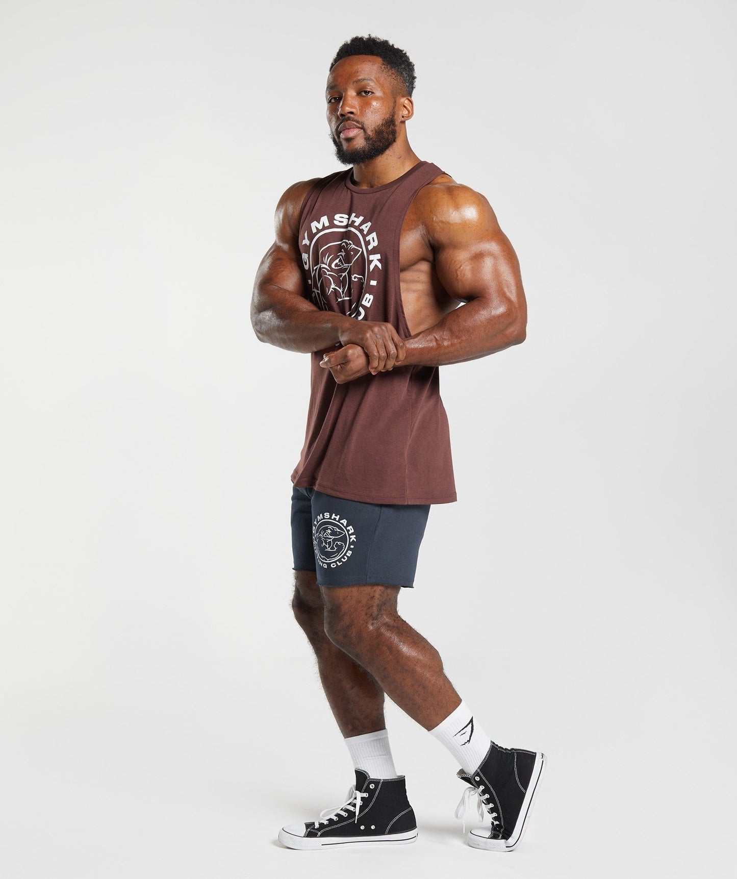 Gymshark Legacy Drop Arm Tank - Cherry Brown