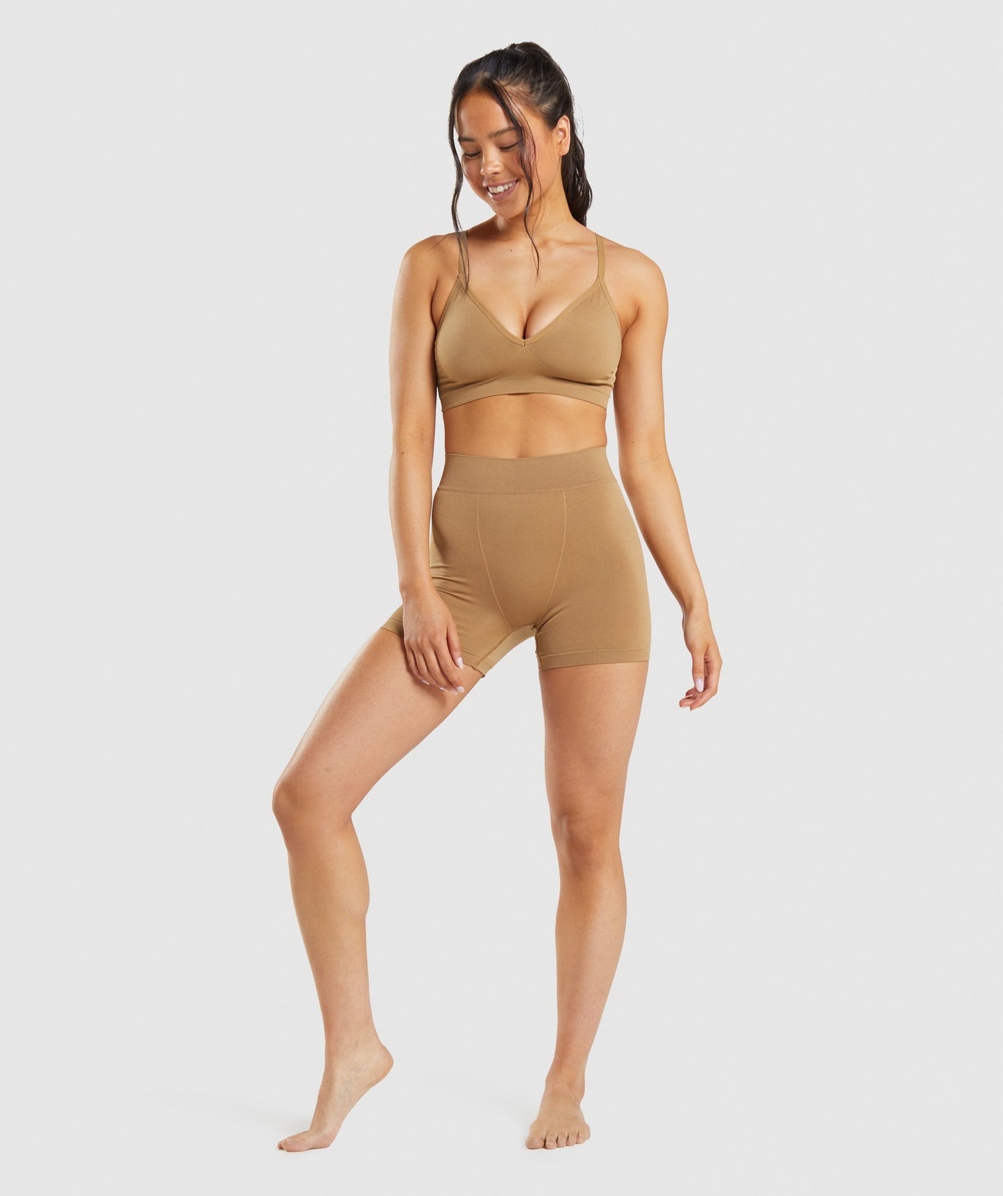 Gymshark Seamless Boxers - Golden Light Brown
