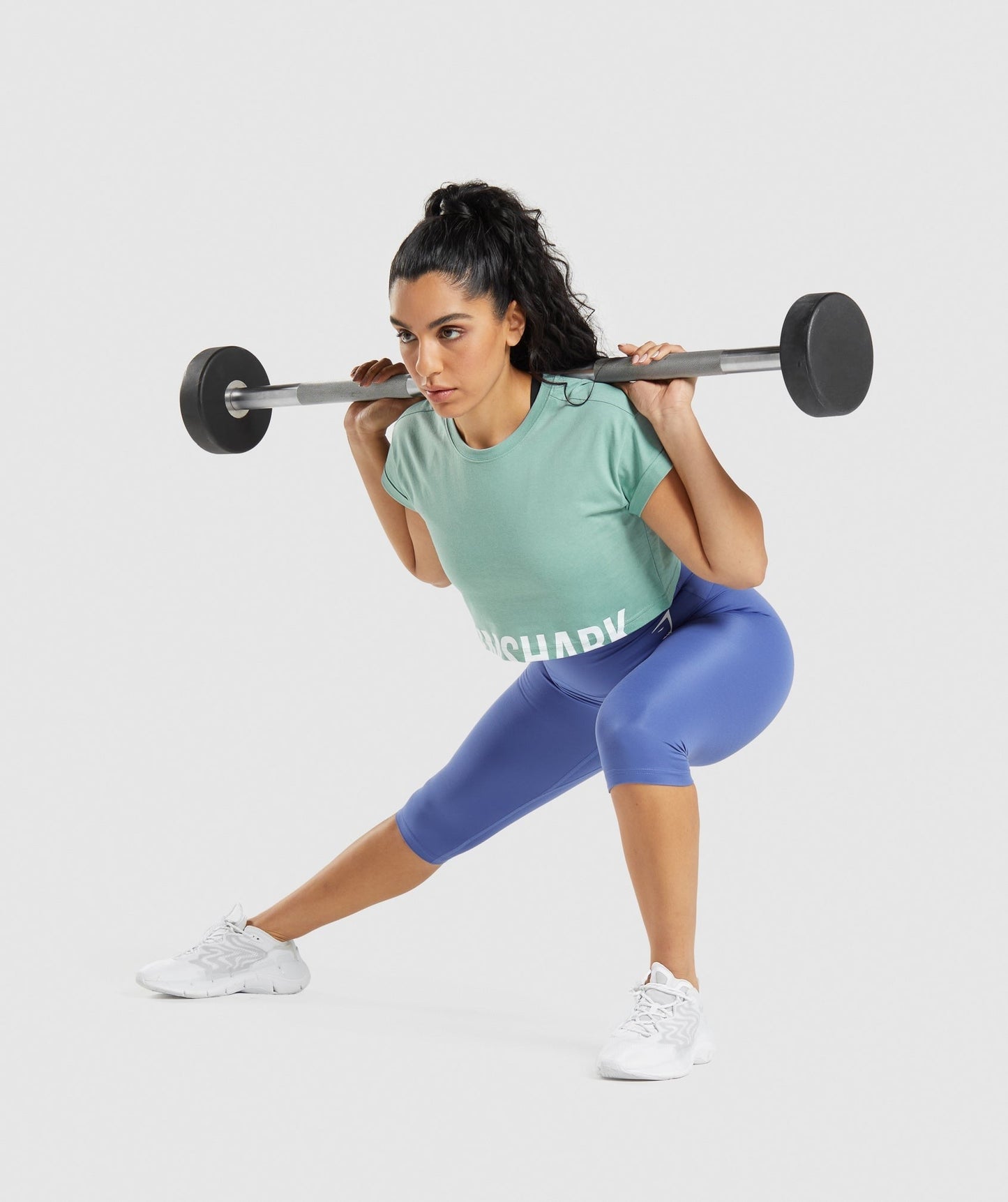 Gymshark Fraction Crop Top - Maya Blue