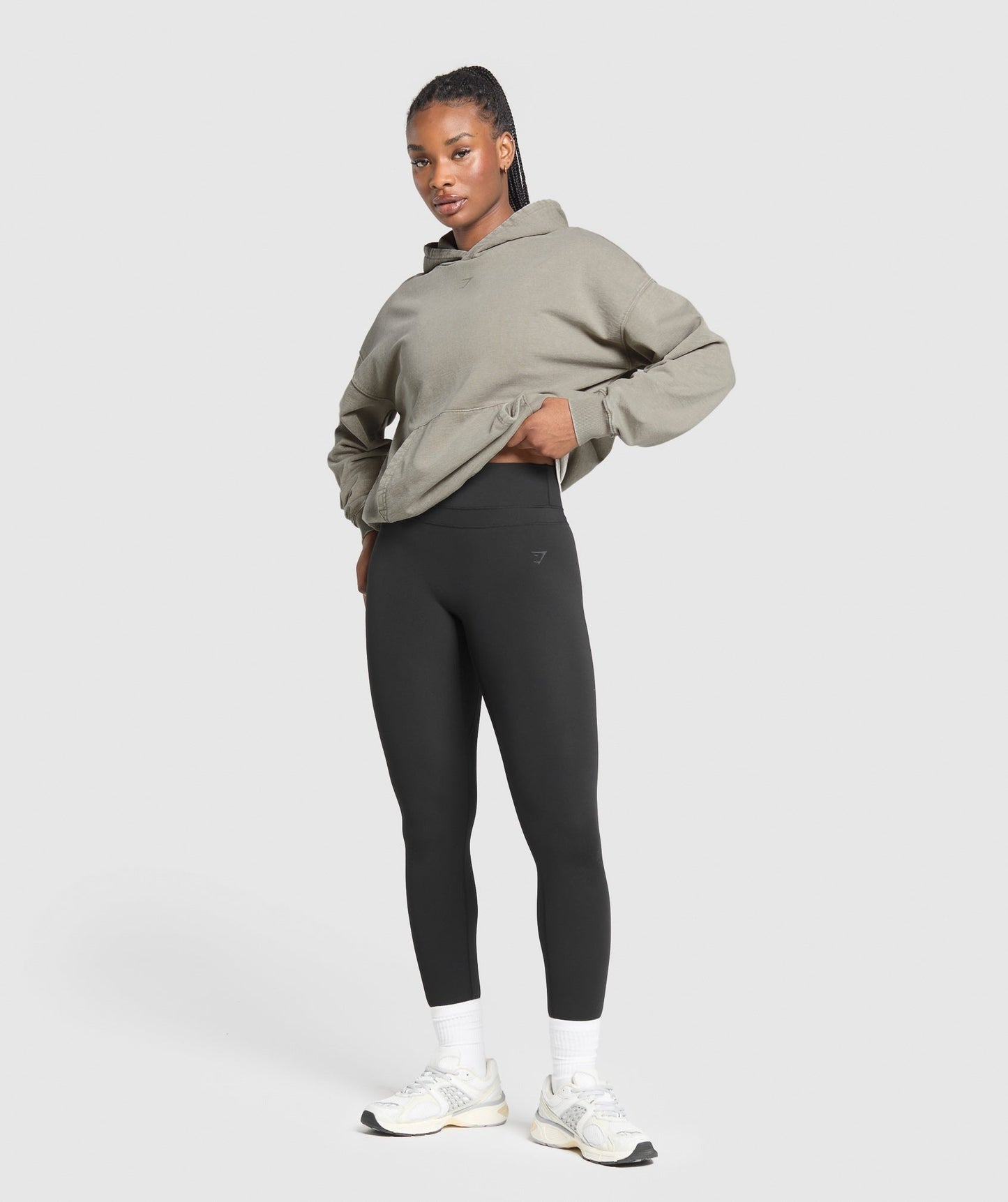 Gymshark GSLC Graphic Oversized Hoodie - Linen Brown