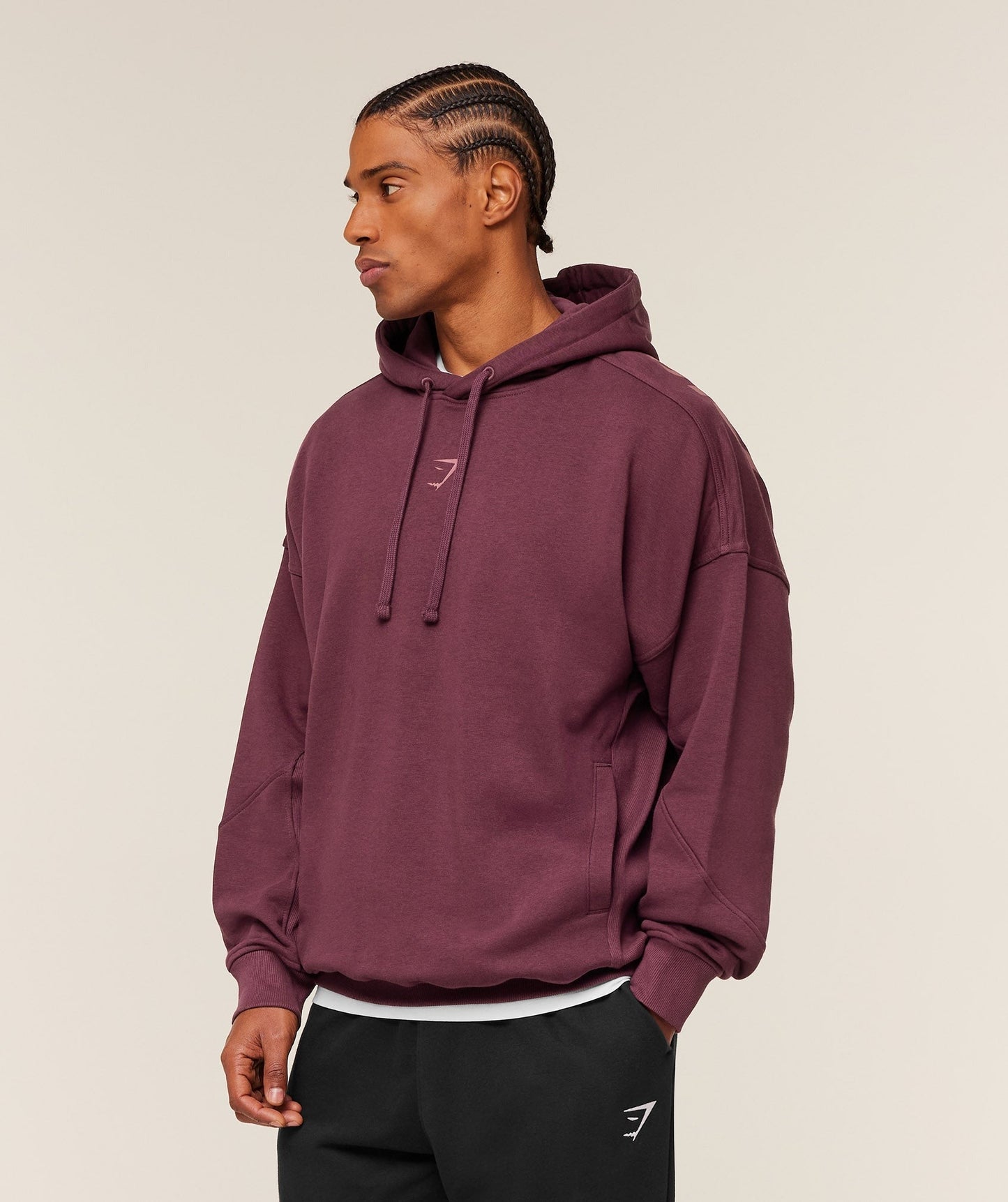 Gymshark Power Oversized Hoodie - GS Impact Burgundy