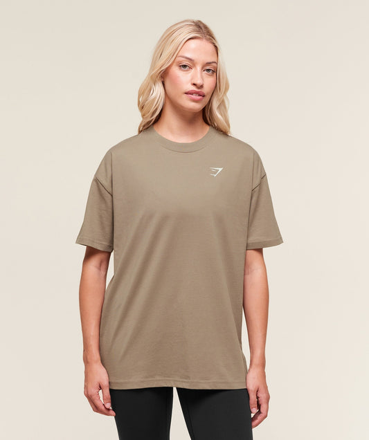 Gymshark Training Oversized T-Shirt - Lifestyle Brown