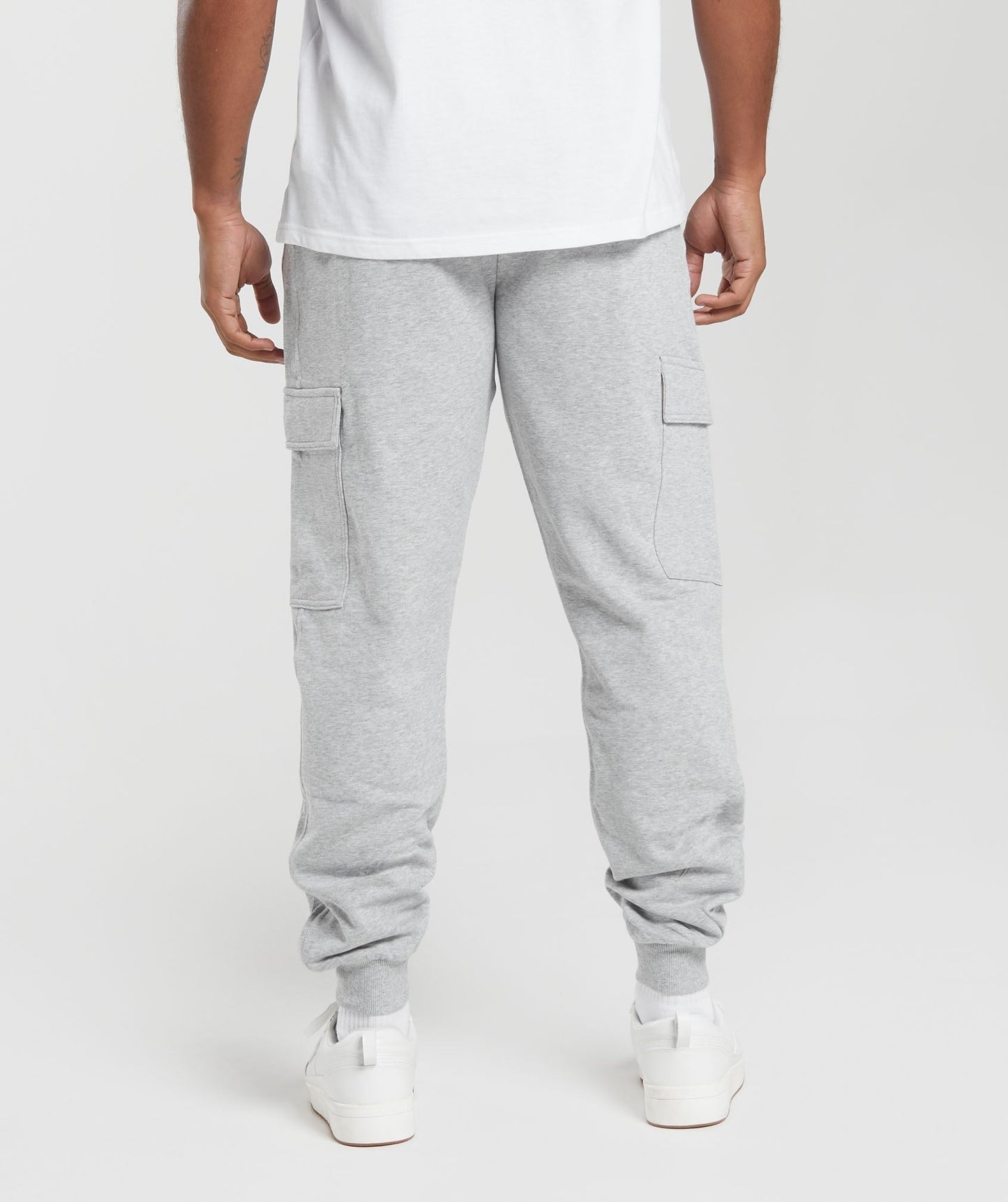 Gymshark Rest Day Essentials Cargo Joggers - Light Grey Core Marl