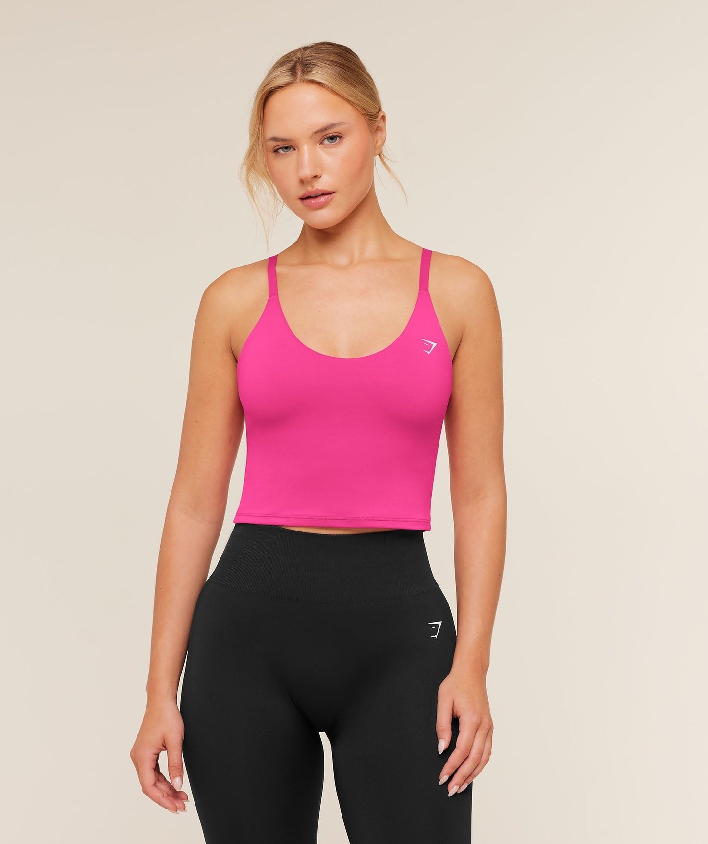 Gymshark Training Cami Tank With Shelf - Super-Set Pink