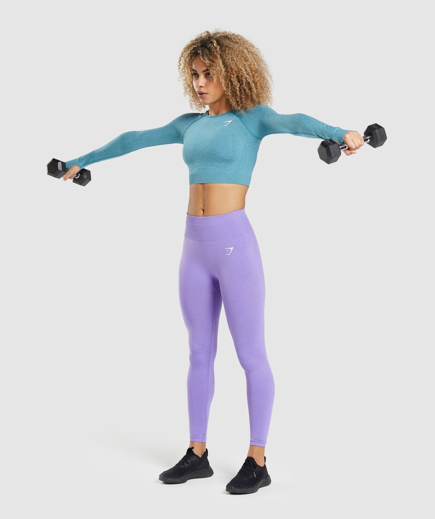 Gymshark Vital Crop Top - Tahoe Teal Marl