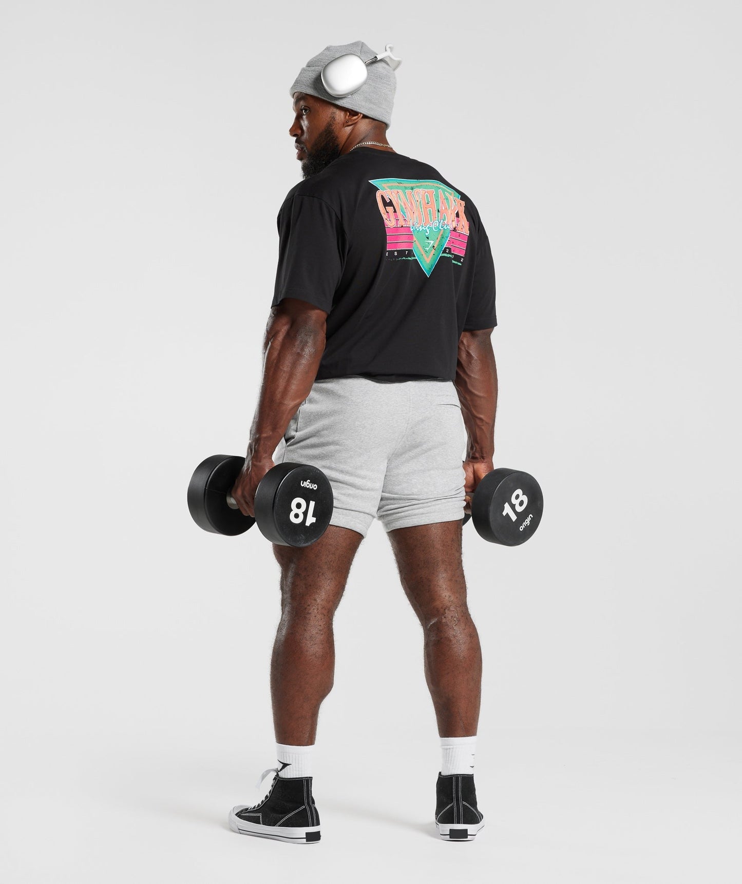 Gymshark Retrowave Oversized T-Shirt - Black