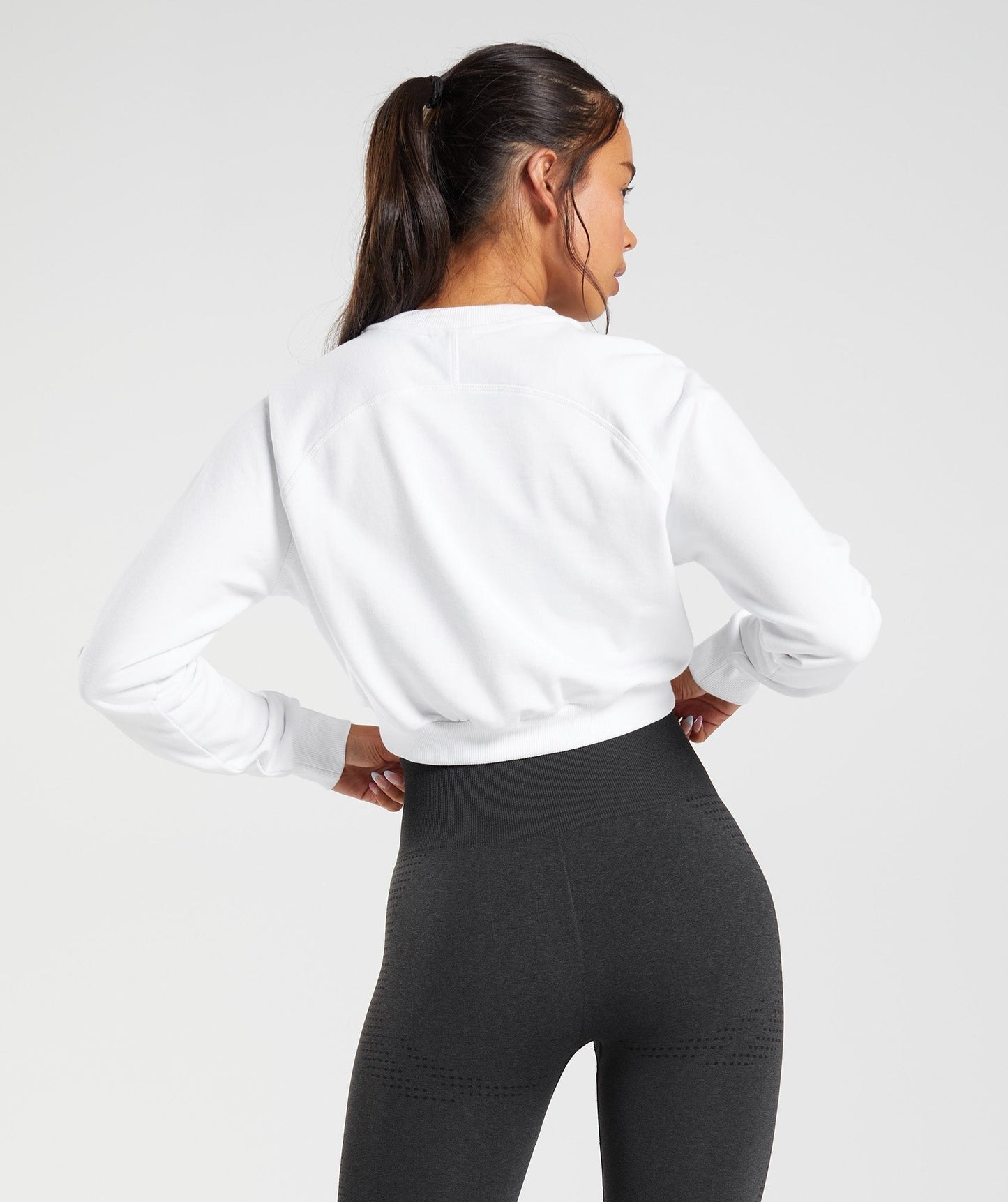 Gymshark Training Crop Sweater - White