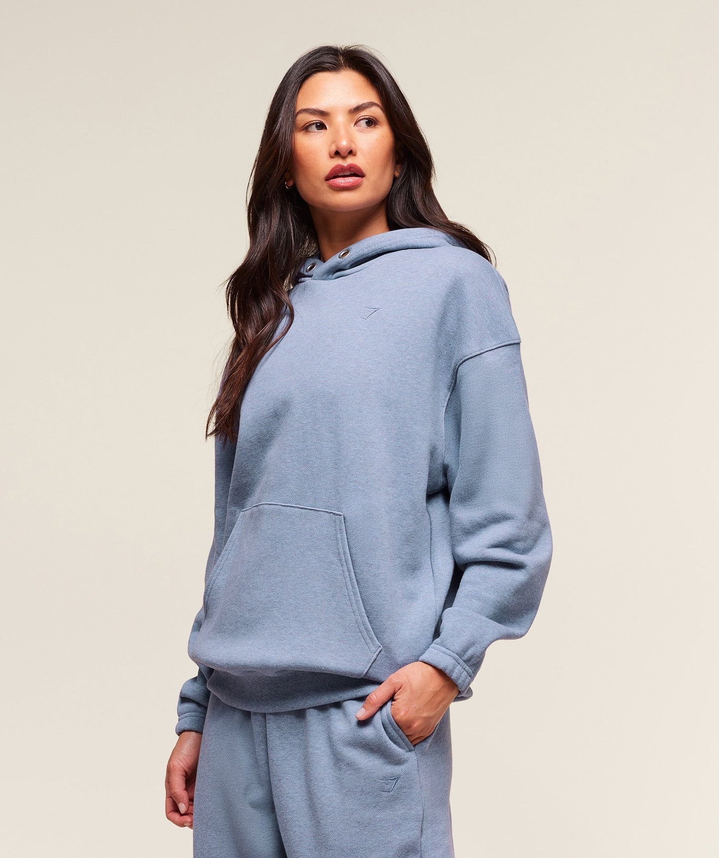 Gymshark Rest Day Sweats 2.0 Oversized Hoodie - Bros Worn Blue Marl