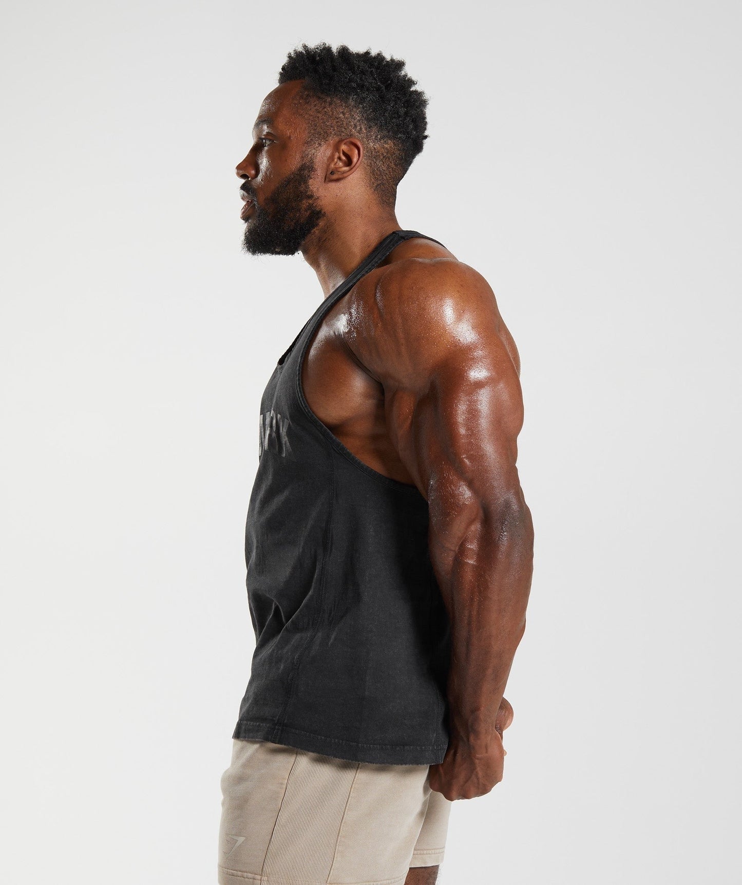 Gymshark Power Washed Stringer - Black