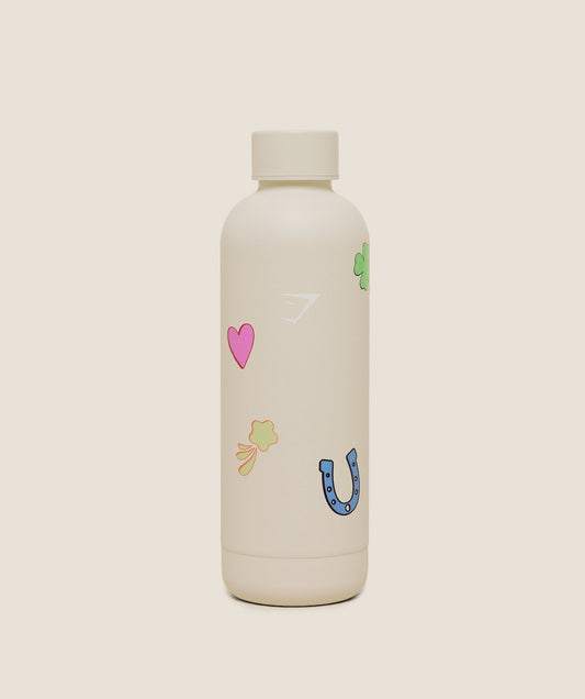 Gymshark Lucky Graphic 500ml Bottle - Tinted White