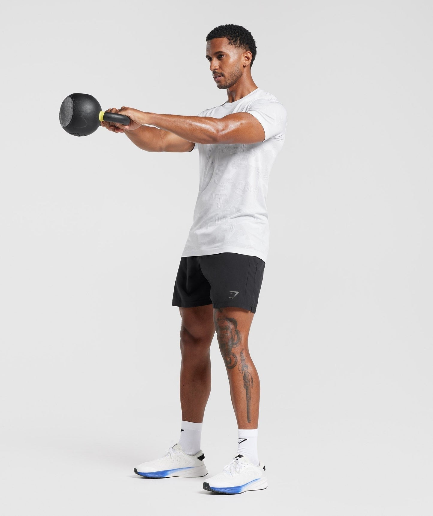 Gymshark Sport Seamless T-Shirt - White/Smokey Grey