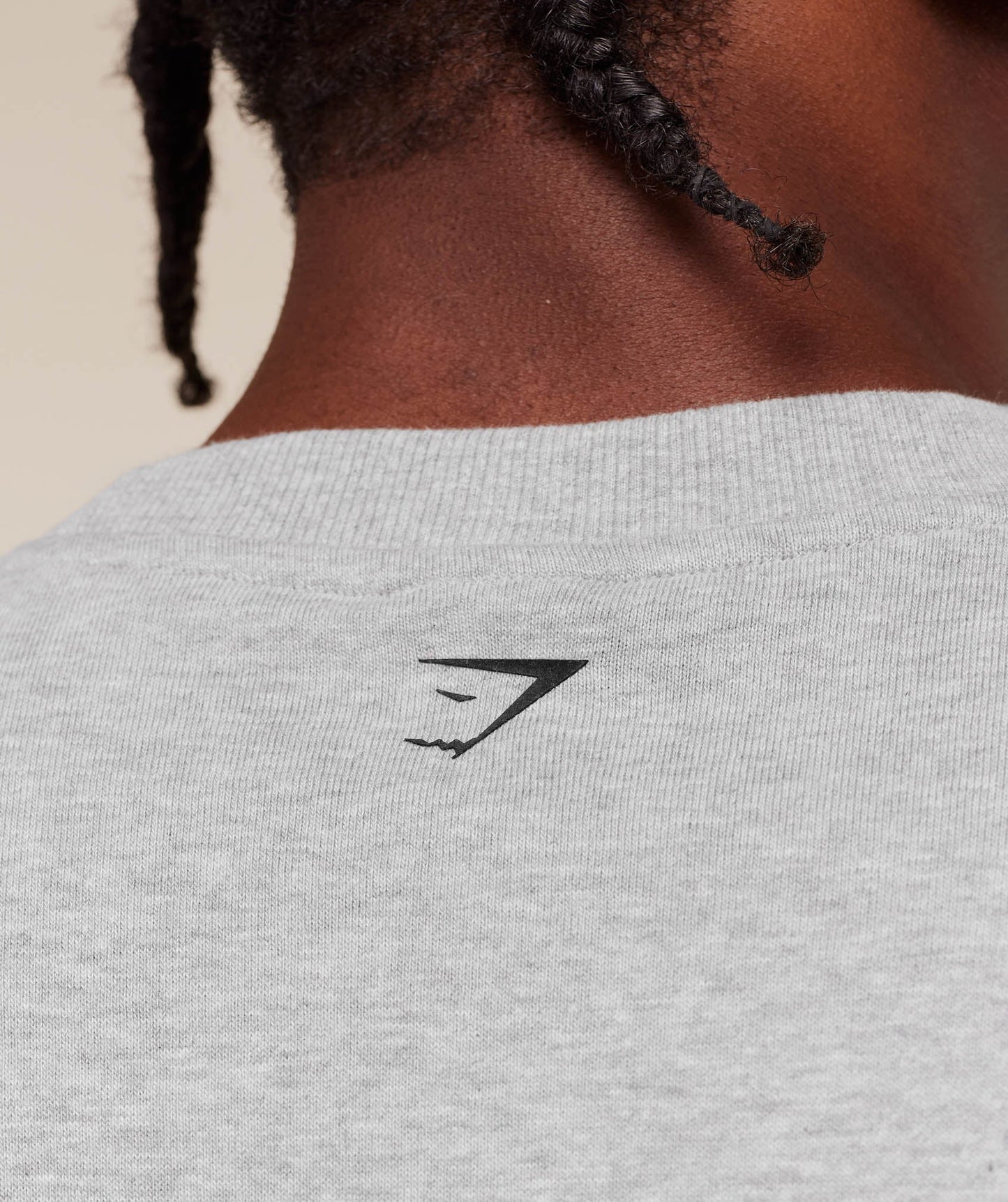 Gymshark Fade Graphic Long Sleeve T-Shirt - Light Grey Core Marl