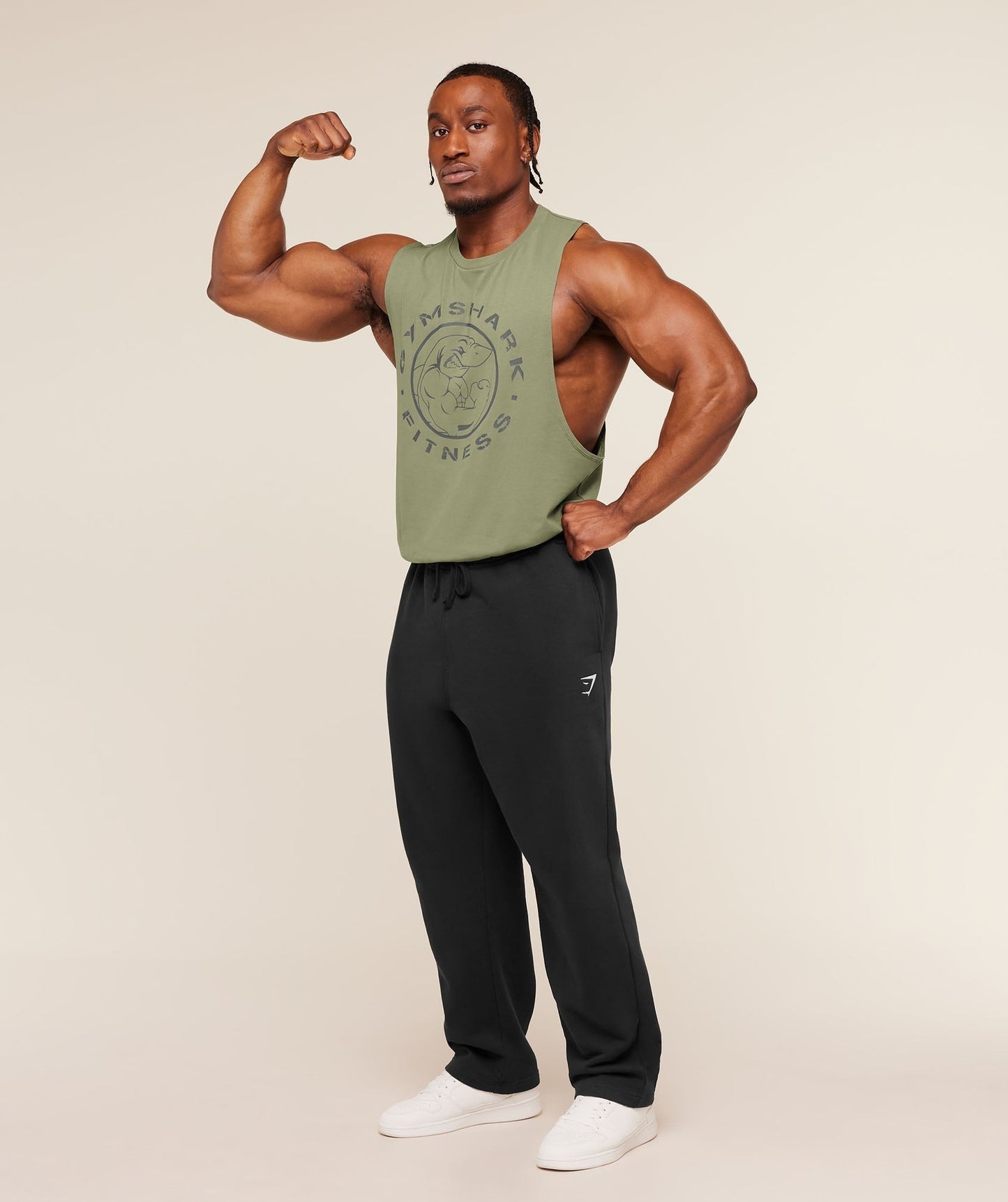 Gymshark Legacy Drop Arm Tank - Grounded Green