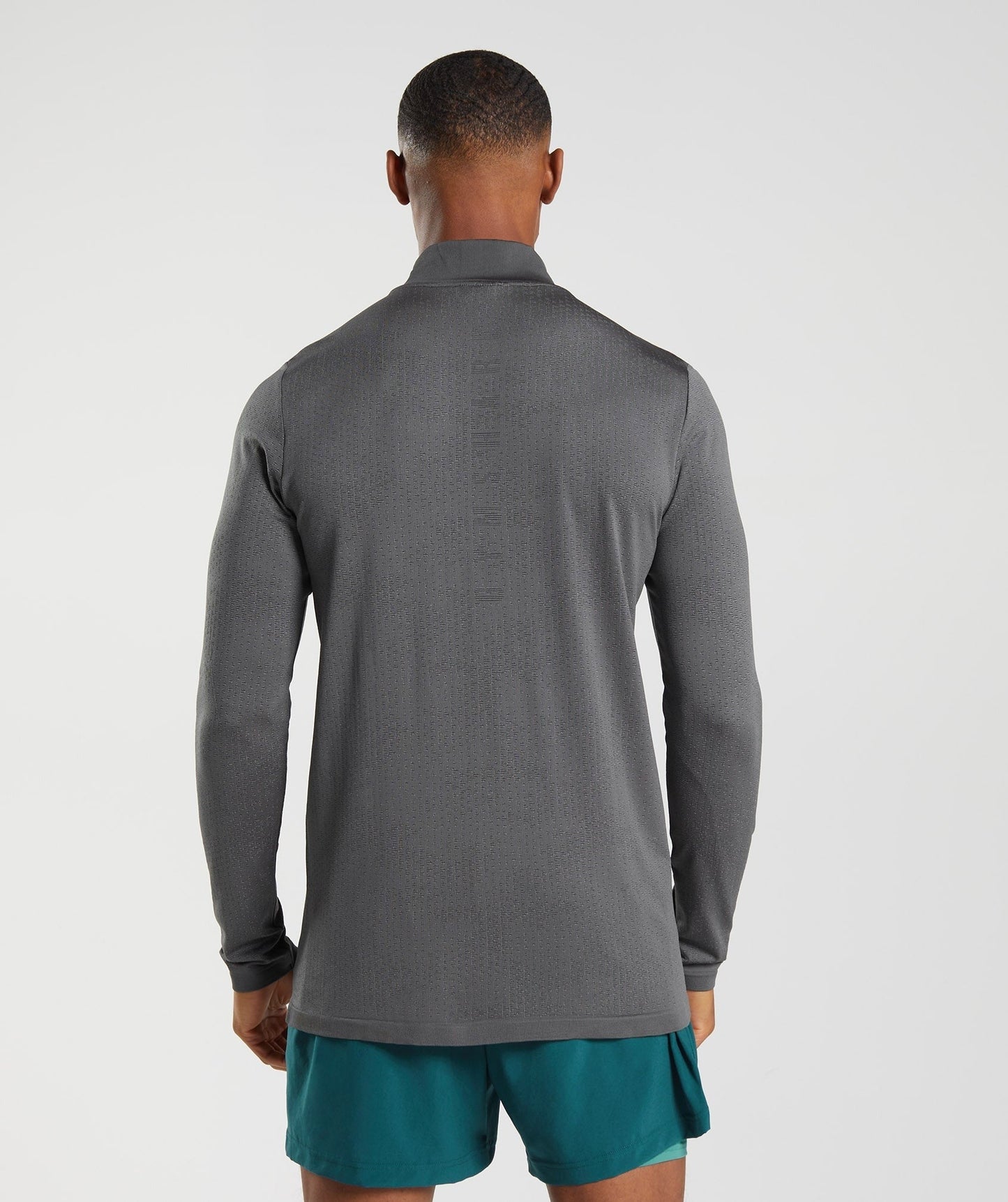 Gymshark Sport Seamless 1/4 Zip - Silhouette Grey/Black