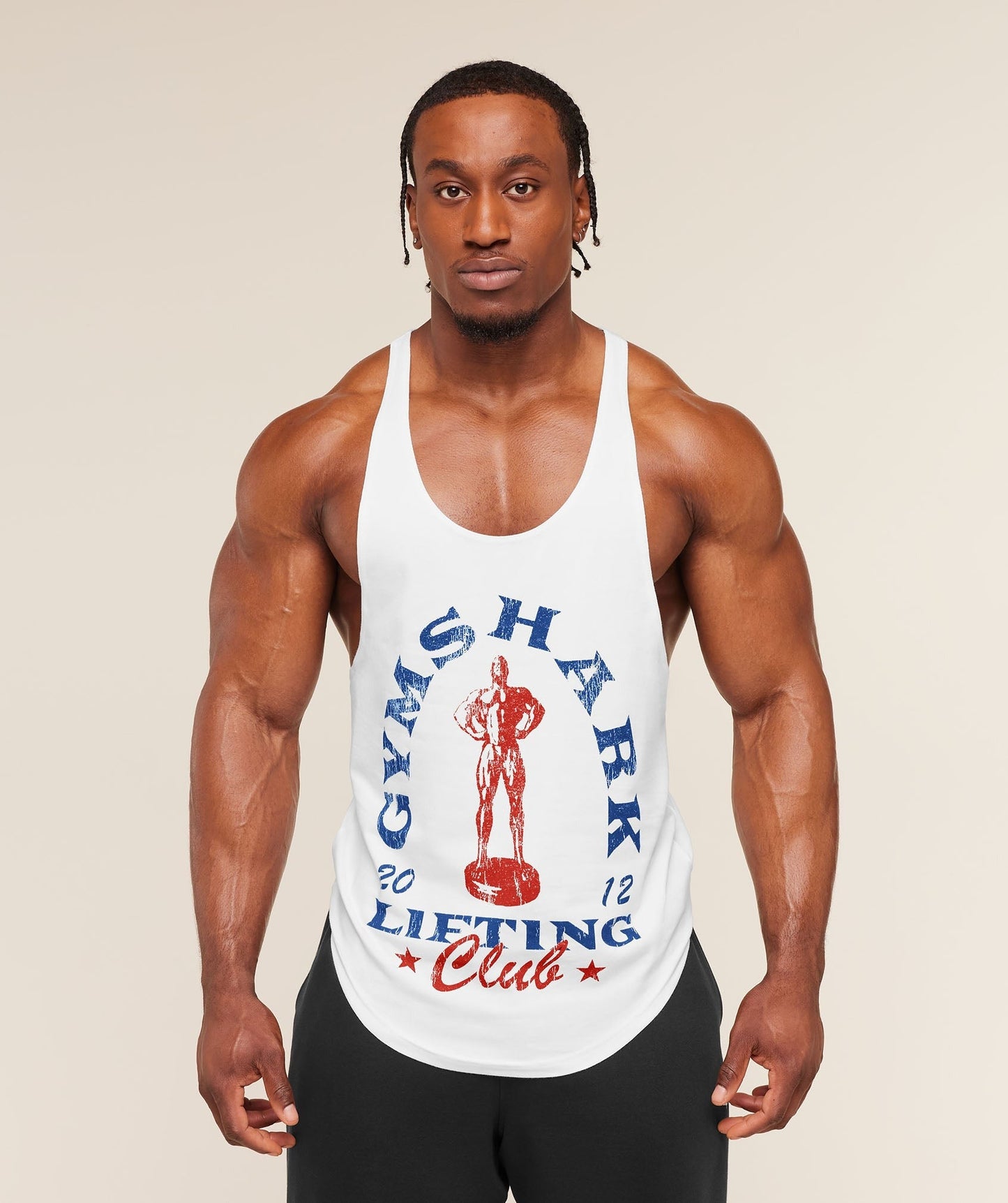 Gymshark Trophy Graphic Stringer - White