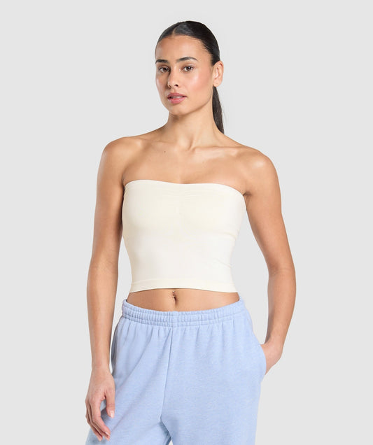 Gymshark Everyday Seamless Midi Tube Top - Soft White