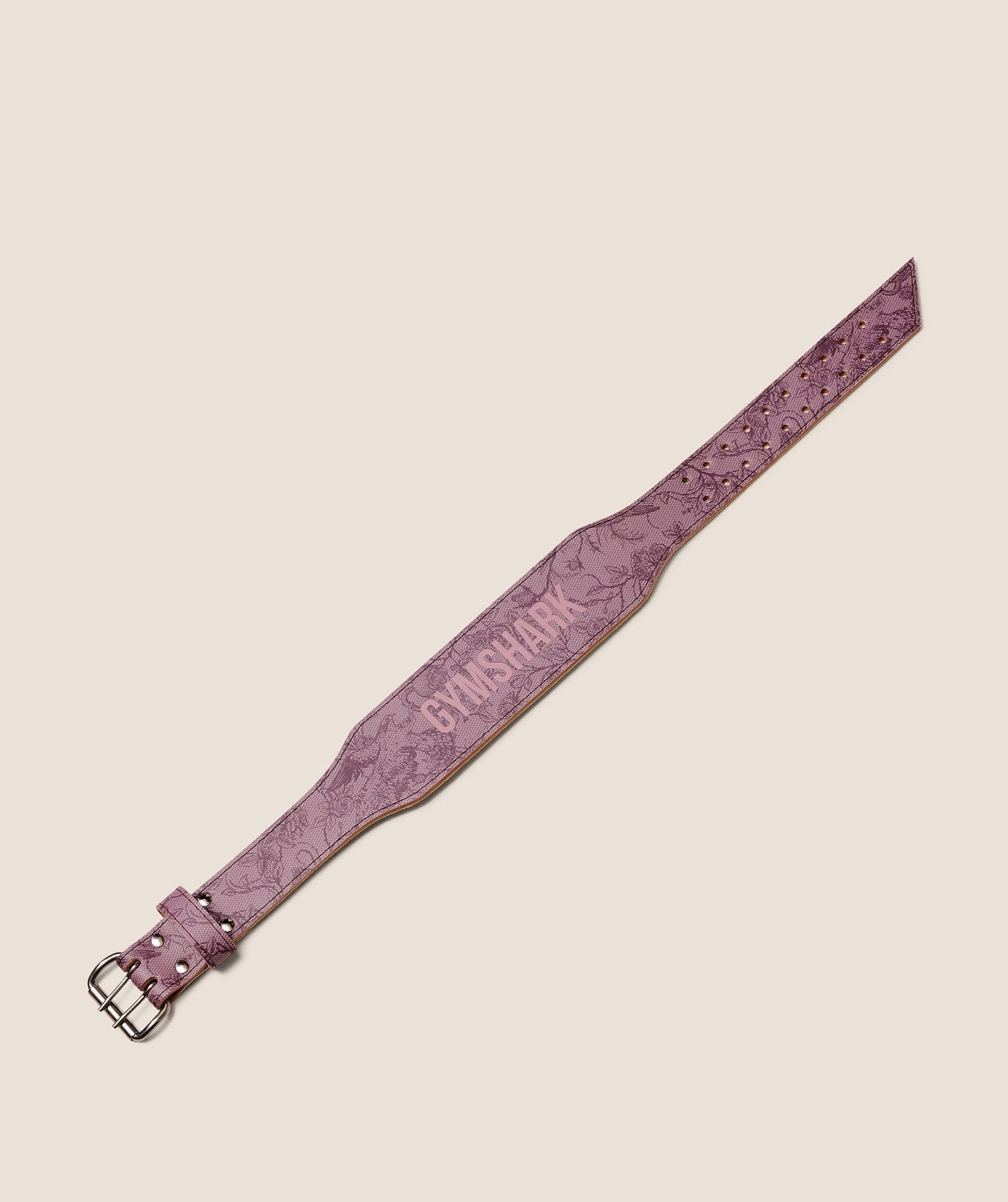 Gymshark Lace Graphic Tapered Lifting Belt - Impact Burgundy/Calm Pink