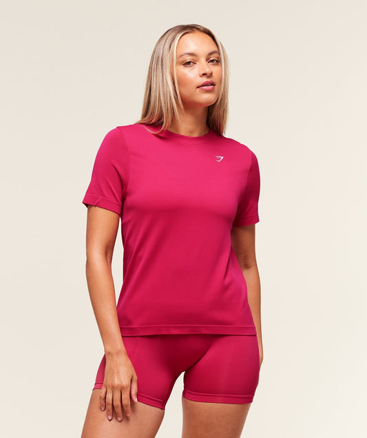 Gymshark Everyday Seamless T-Shirt - Build Pink