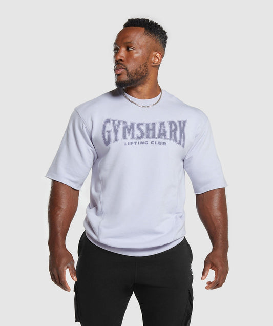 Gymshark Heritage Washed Short Sleeve Crew - Silver Lilac