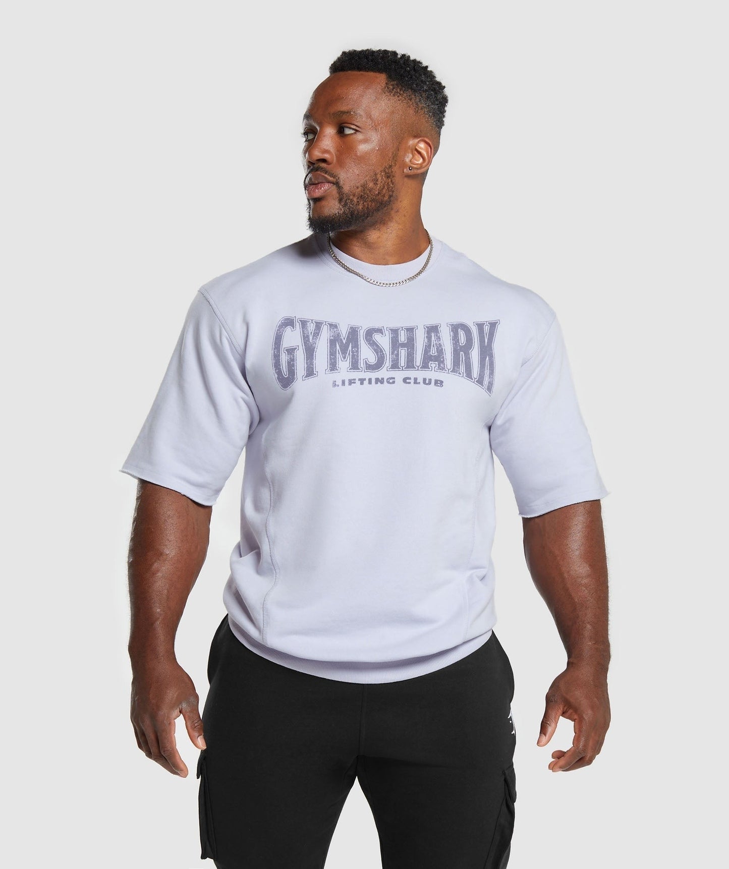 Gymshark Heritage Washed Short Sleeve Crew - Silver Lilac