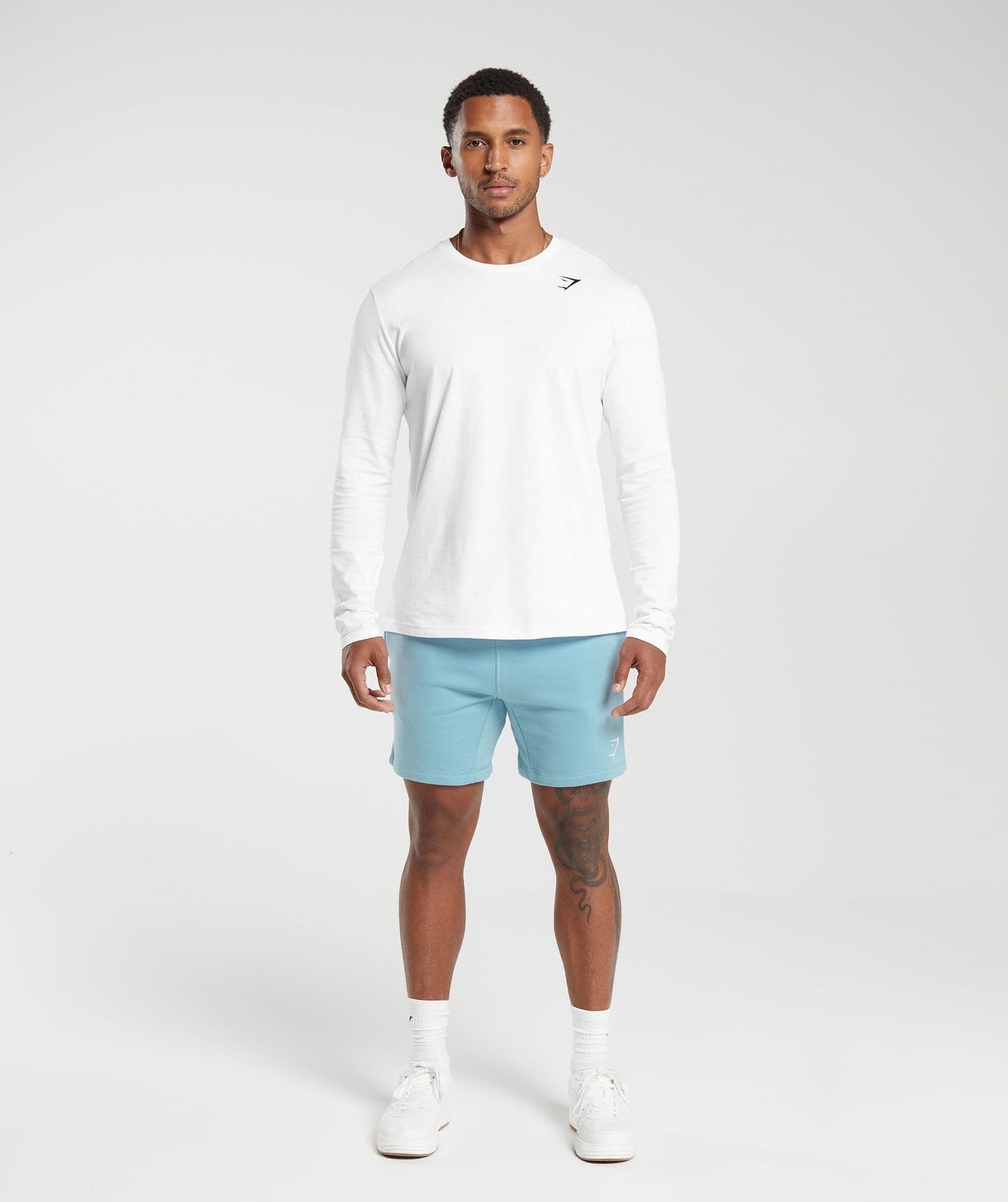 Gymshark Crest 7" Shorts - Iceberg Blue