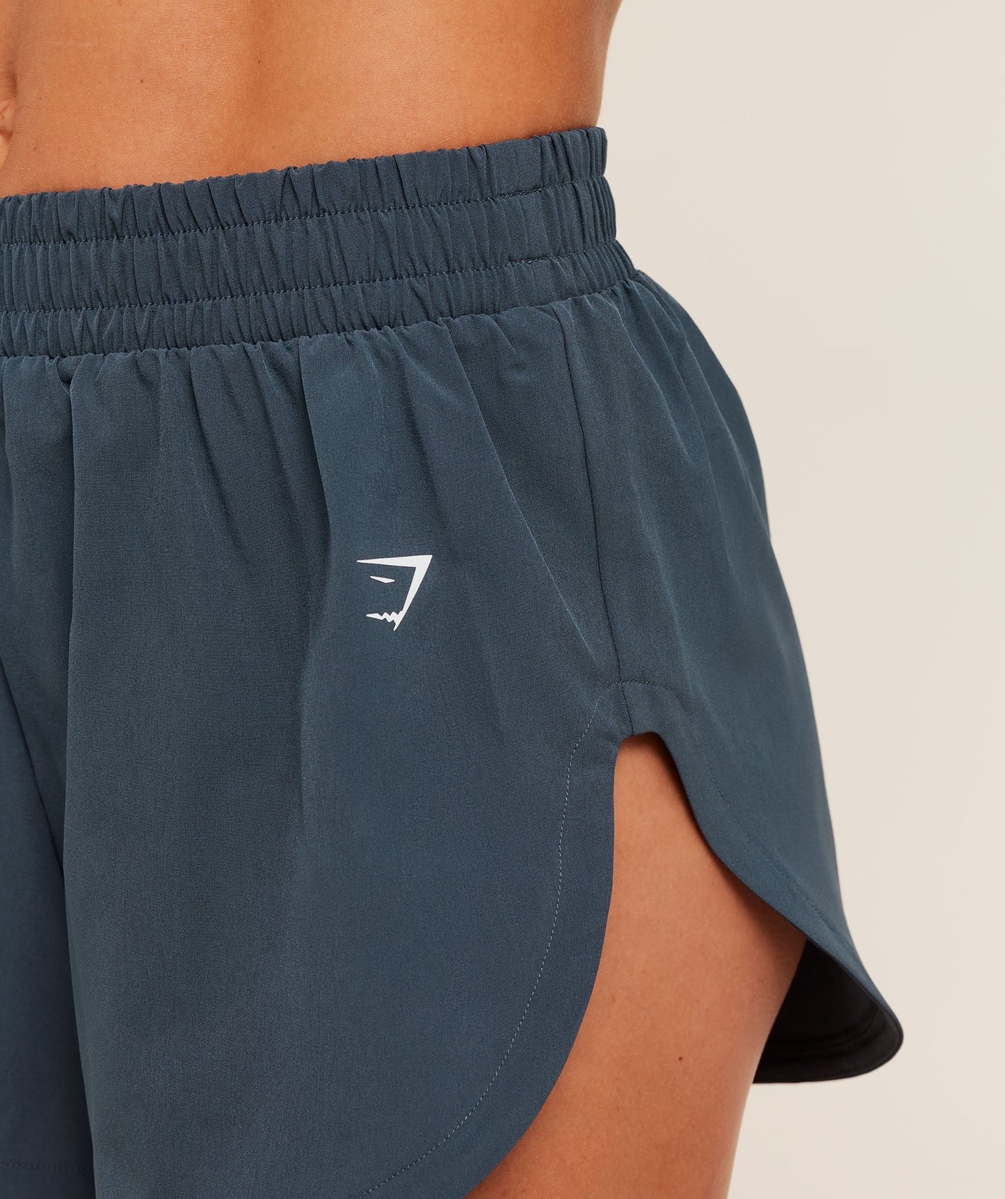 Gymshark Interval High Leg Shorts - Stealth Blue