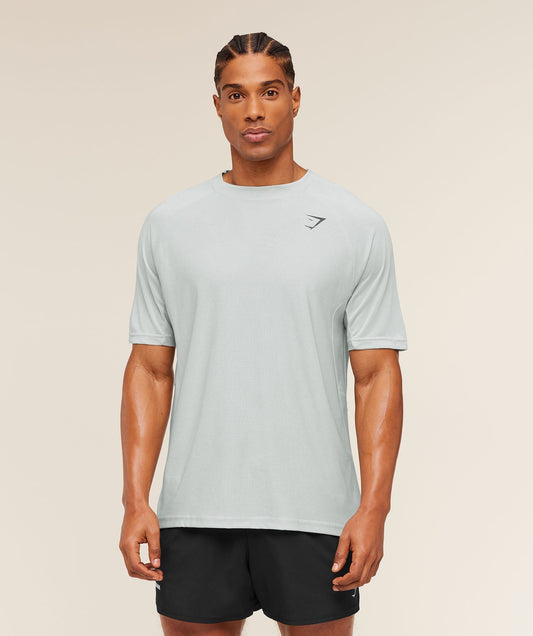 Gymshark Weekend T-Shirt - Light Grey/White