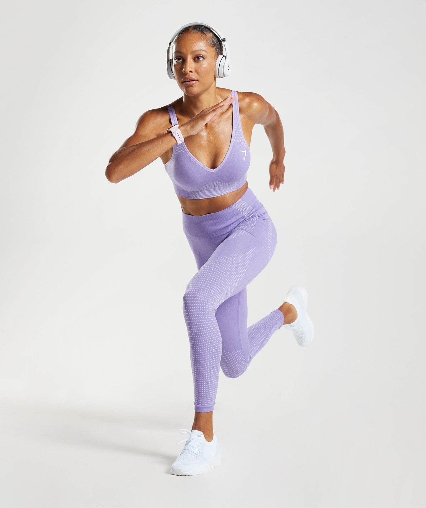 Gymshark Vital V Neck Sports Bra - Digital Violet Marl