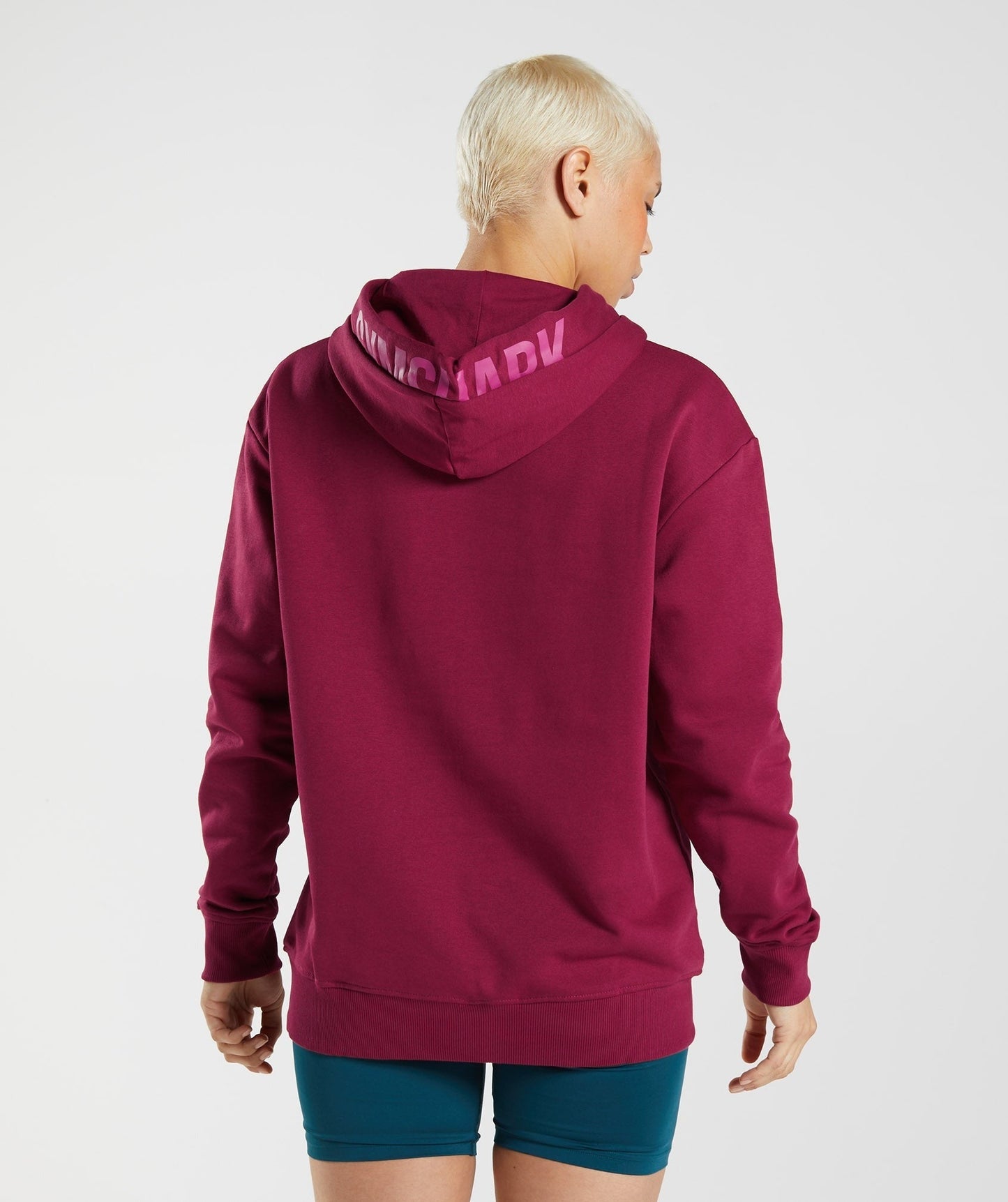 Gymshark Graphics Fraction Hoodie - Currant Pink