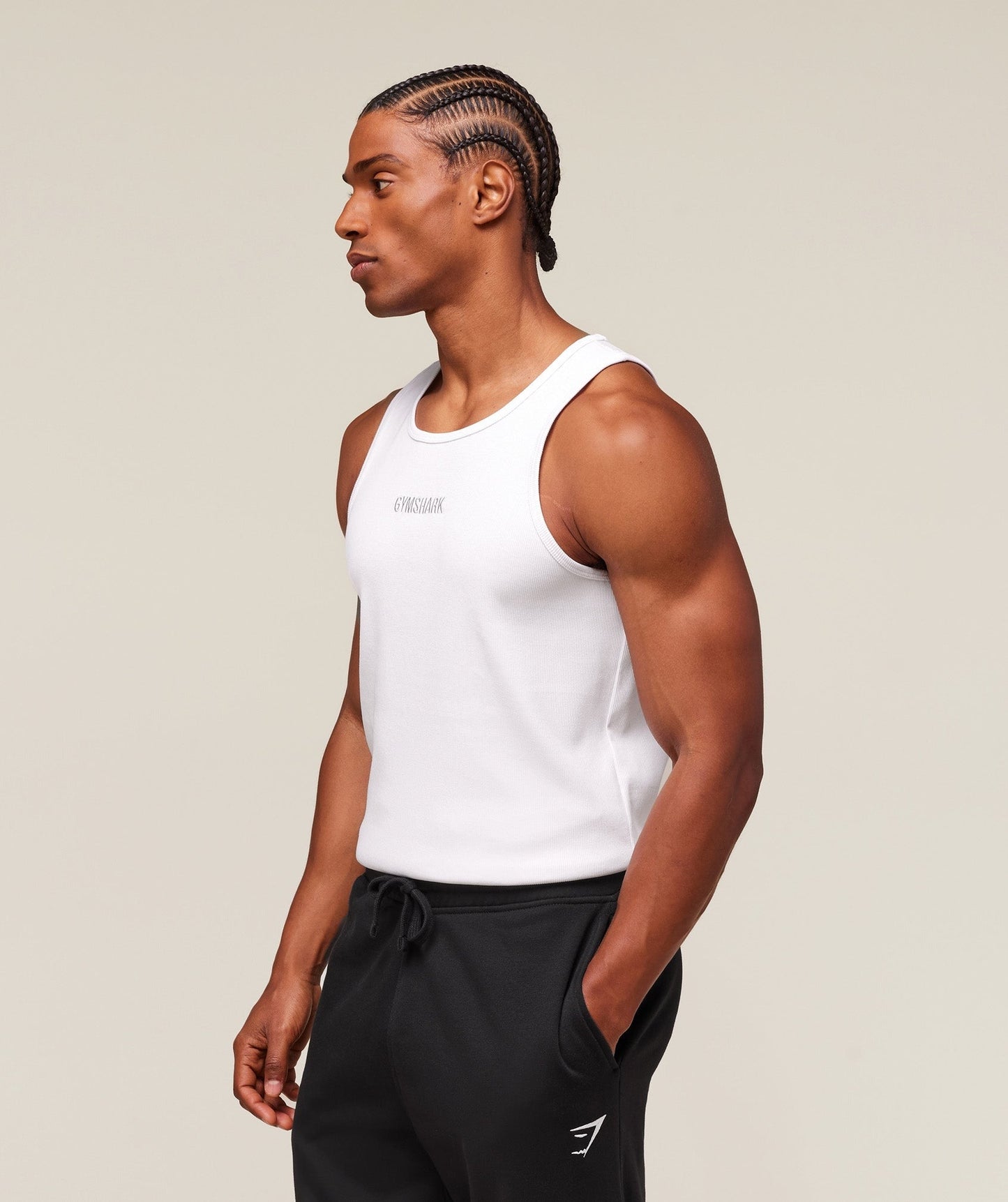 Gymshark Premium Ribbed Tank - White