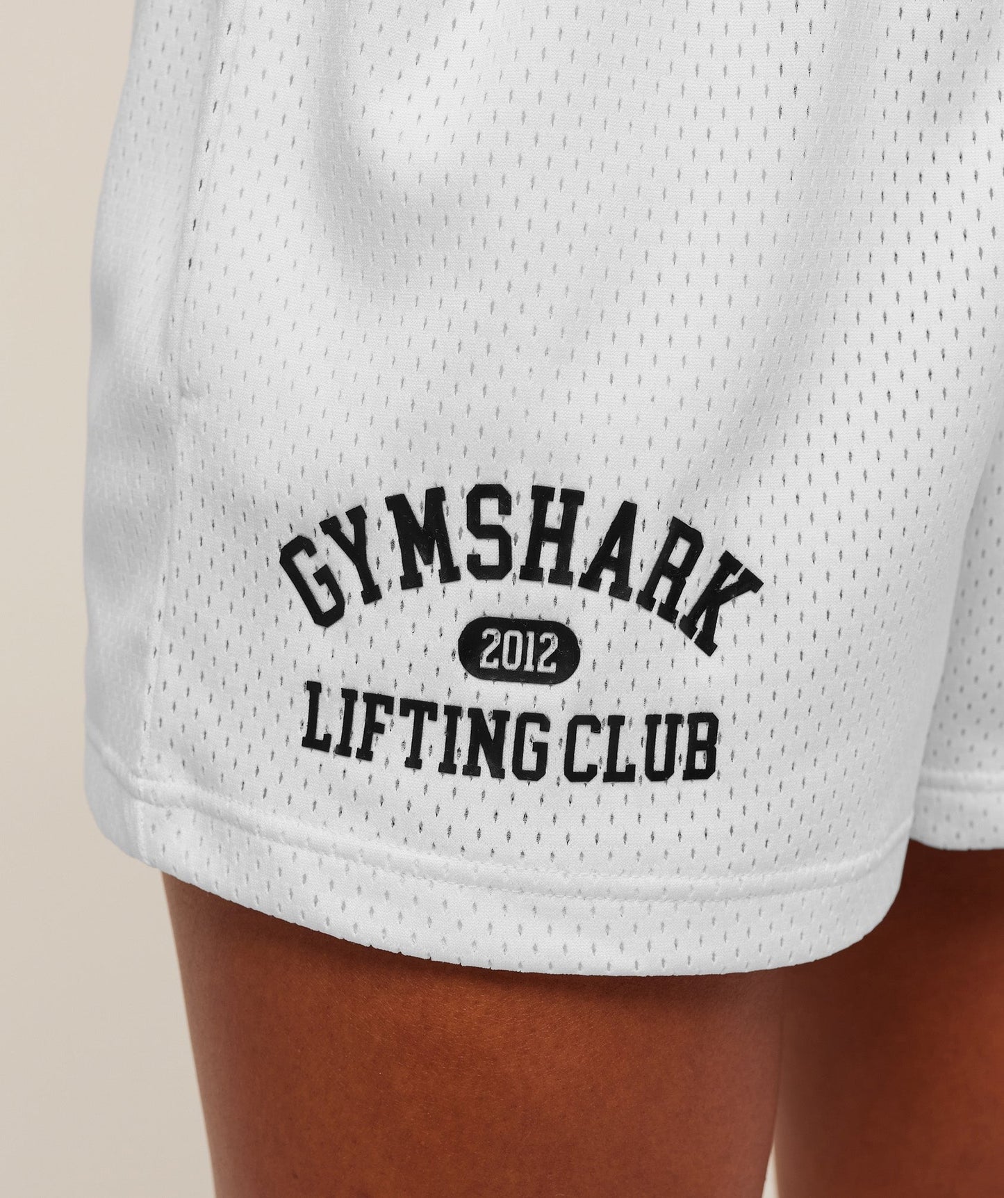 Gymshark Lifting Club Mesh Shorts - White