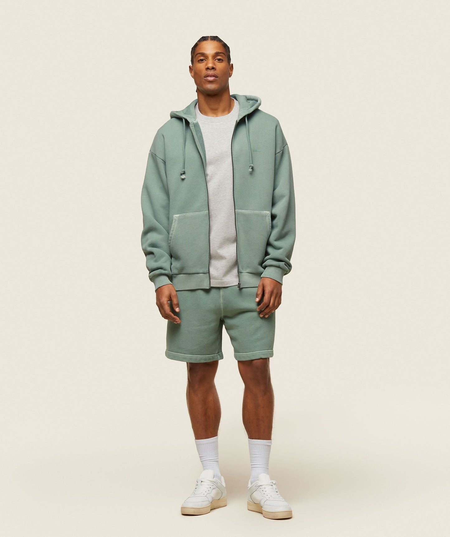 Gymshark everywear Relaxed Zip Hoodie - Dollar Green