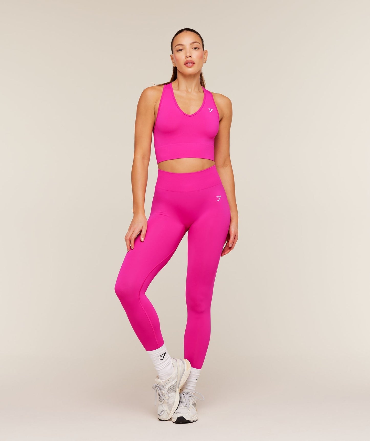 Gymshark Everyday Seamless Crop Tank - Super-Set Pink