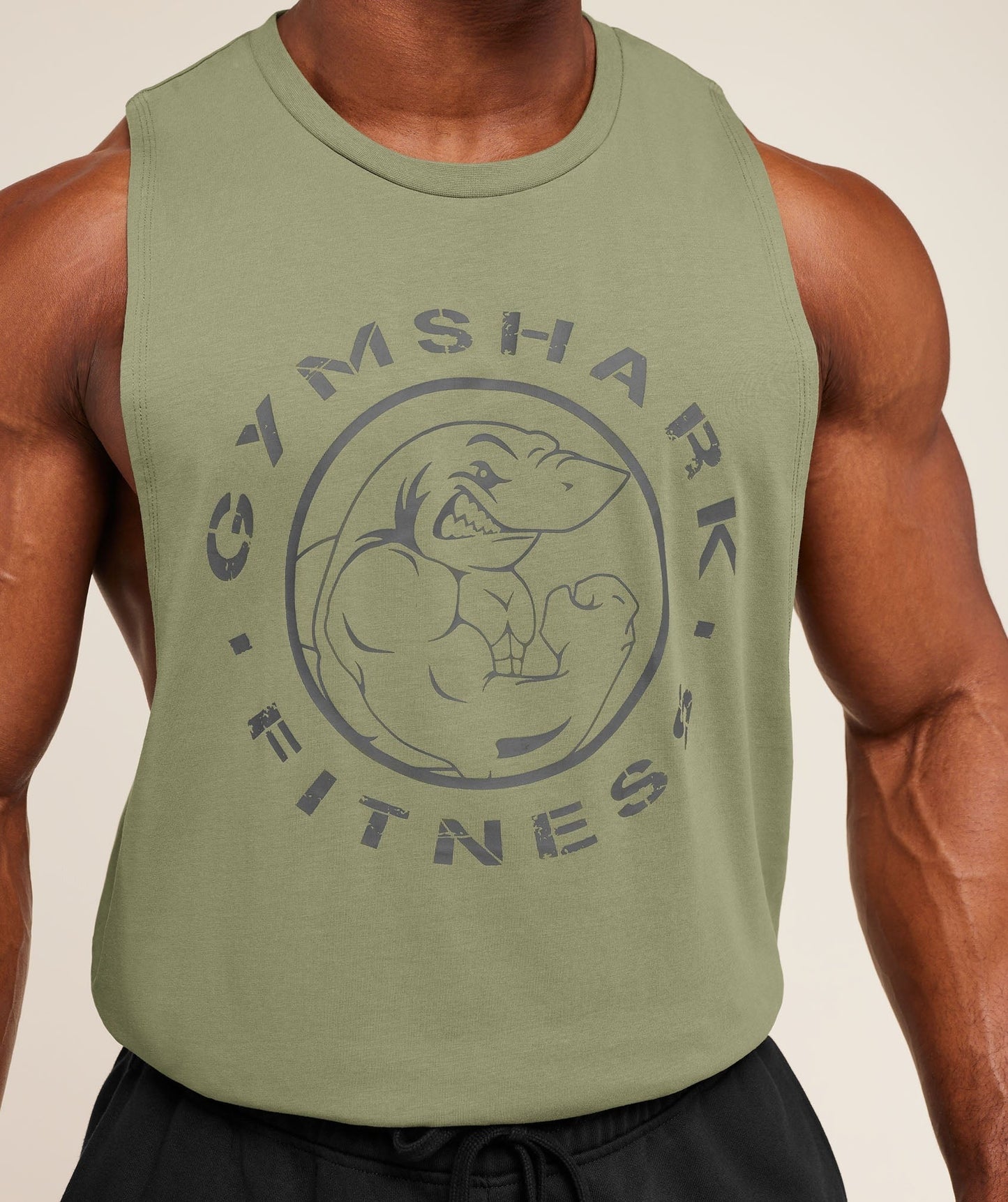 Gymshark Legacy Drop Arm Tank - Grounded Green
