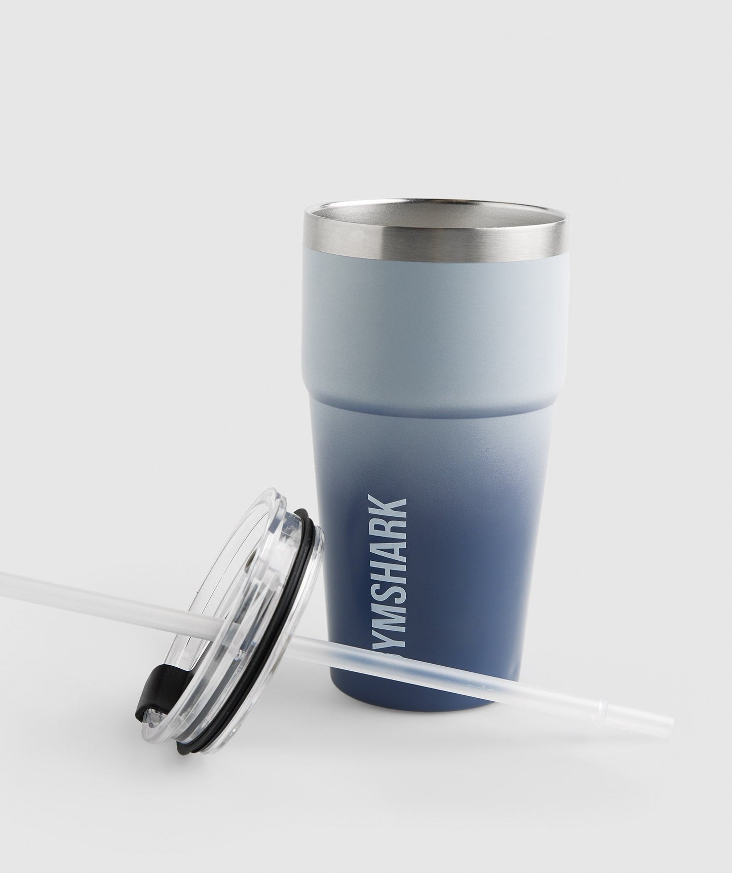Gymshark Insulated Straw Cup - River Stone Grey/Evening Blue