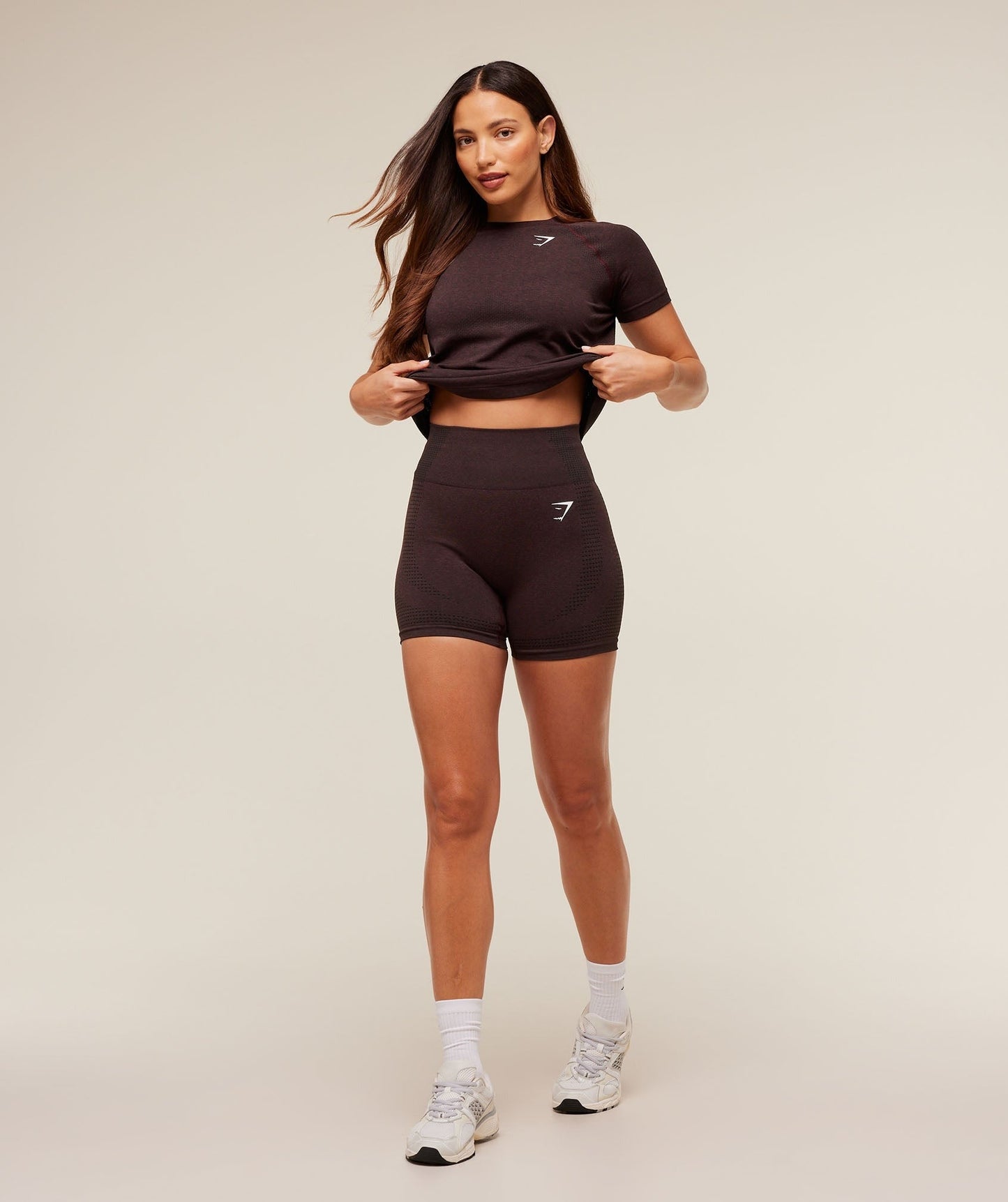 Gymshark Vital Seamless 2.0 Light T-Shirt - Rich Maroon/Marl
