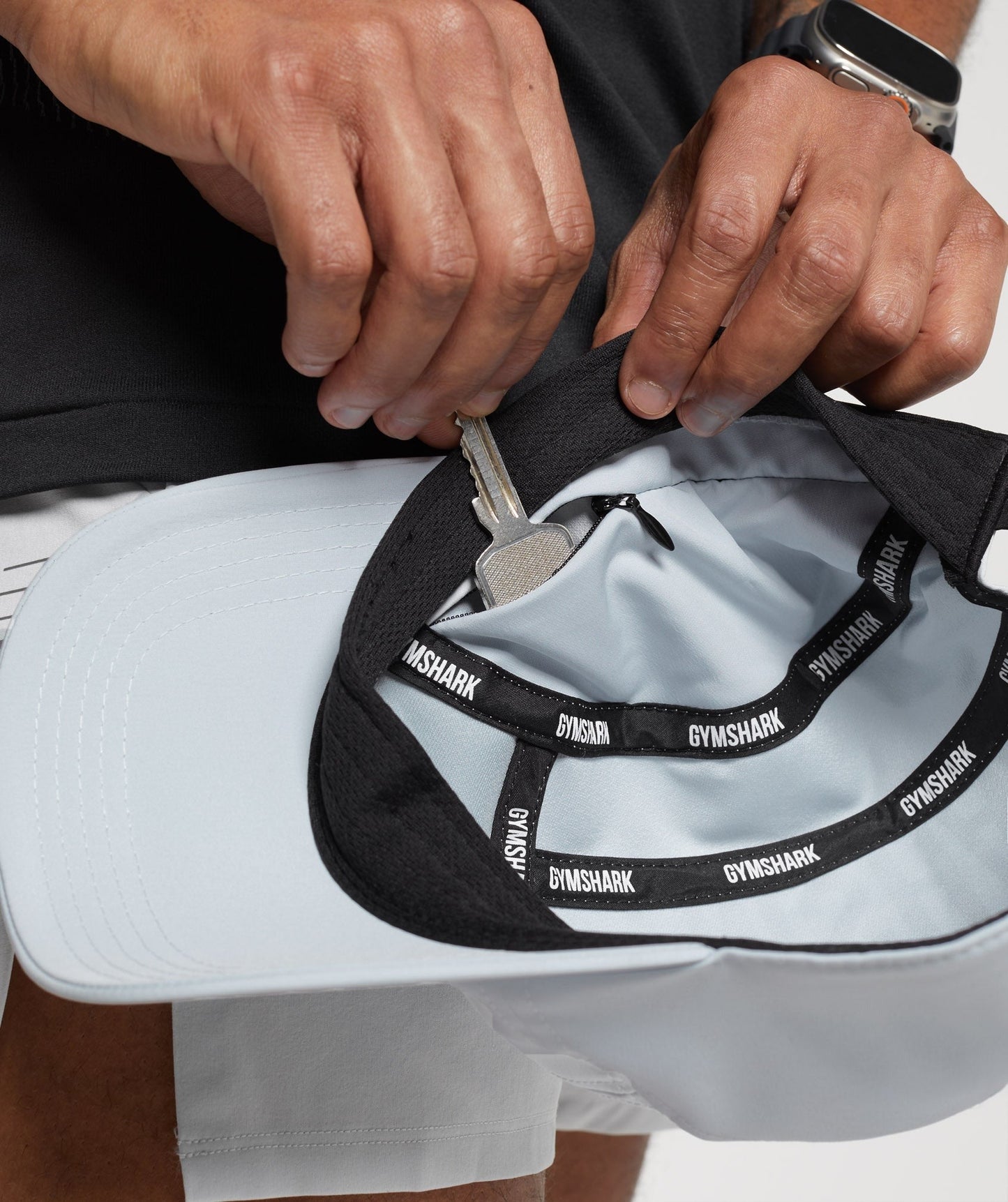 Gymshark Logo 5 Panel Cap - River Stone Grey
