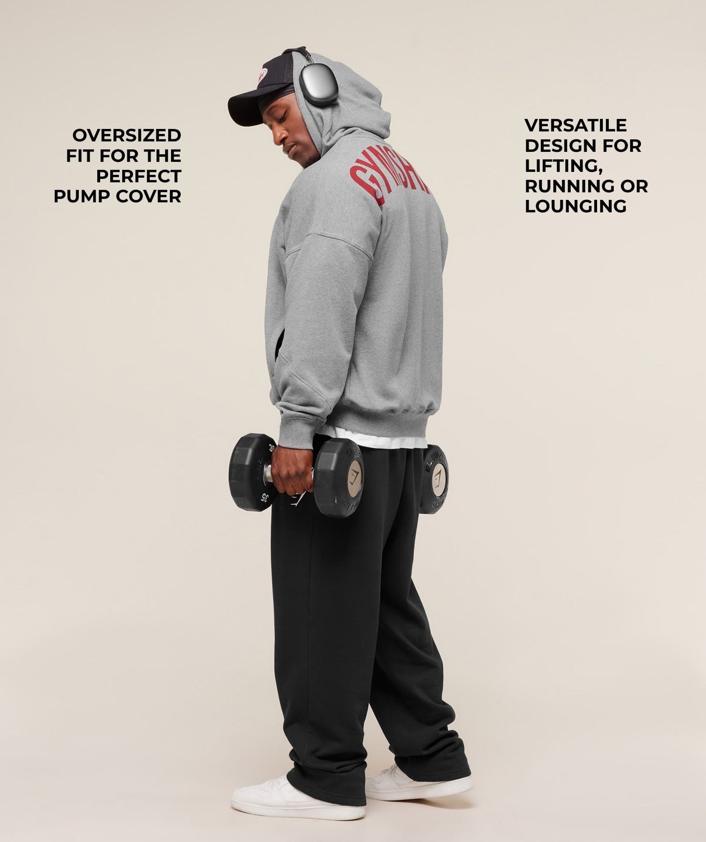 Gymshark Power Zip Up Hoodie - Charcoal Core Marl