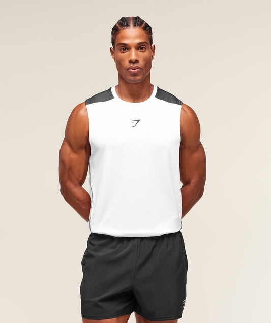 Gymshark Arrival Block Tank - White