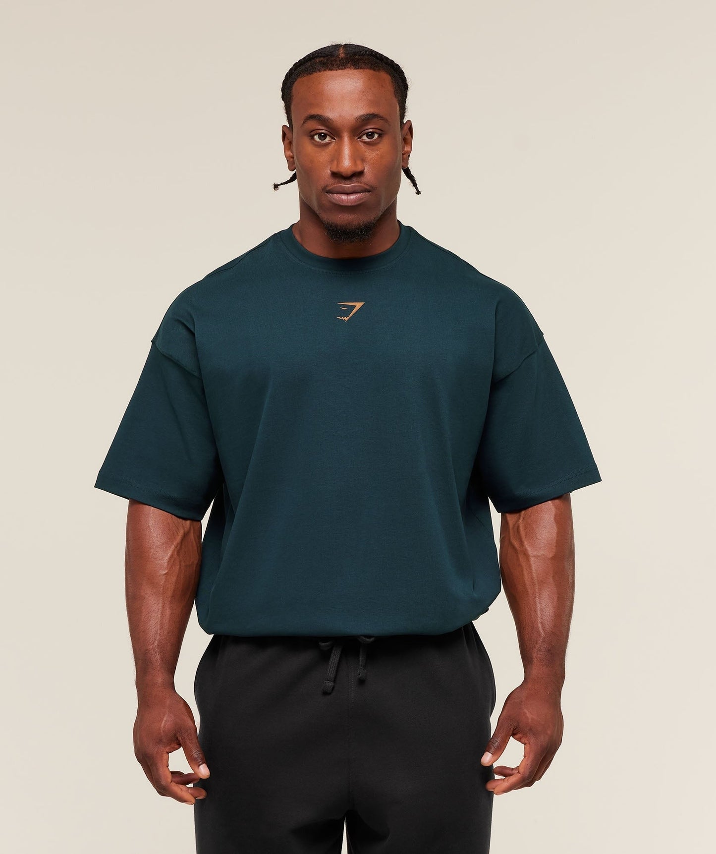 Gymshark Lifting Club T-Shirt - Deep Petrol Blue/Antique Gold