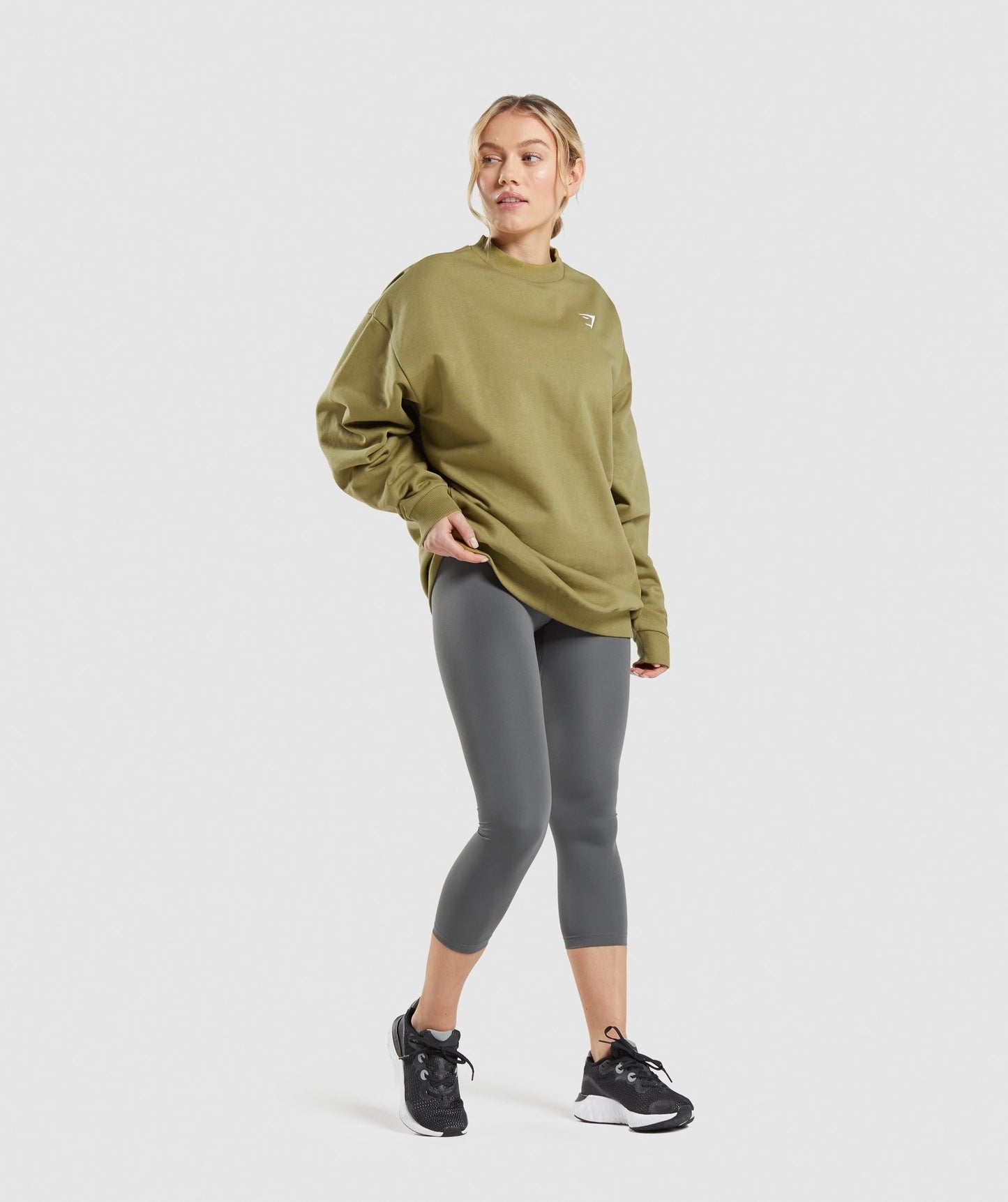 Gymshark Training Oversized Sweatshirt - Griffin Green