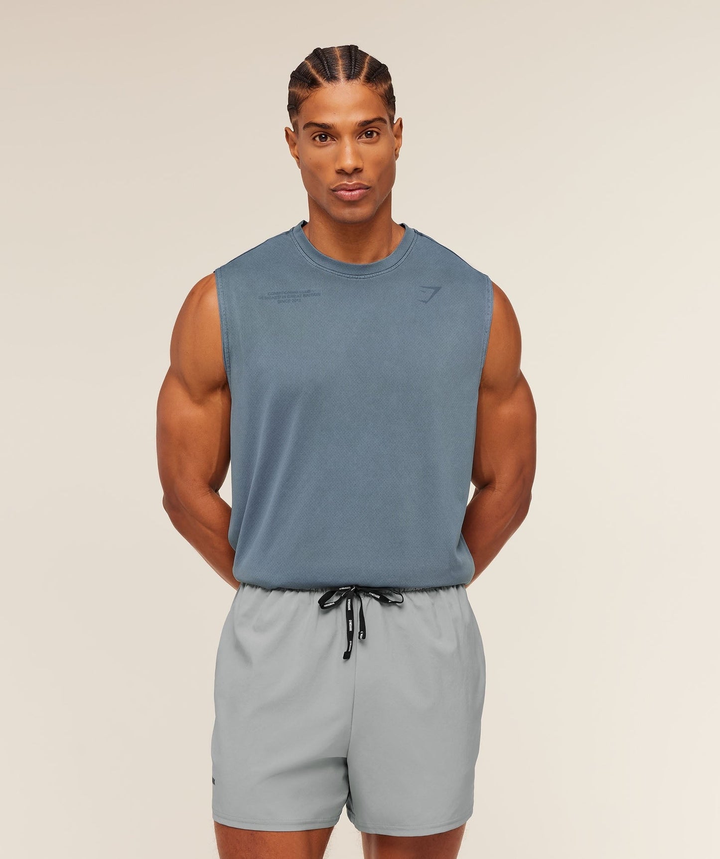 Gymshark Conditioning Club Washed Tank - Iron Blue/Wash