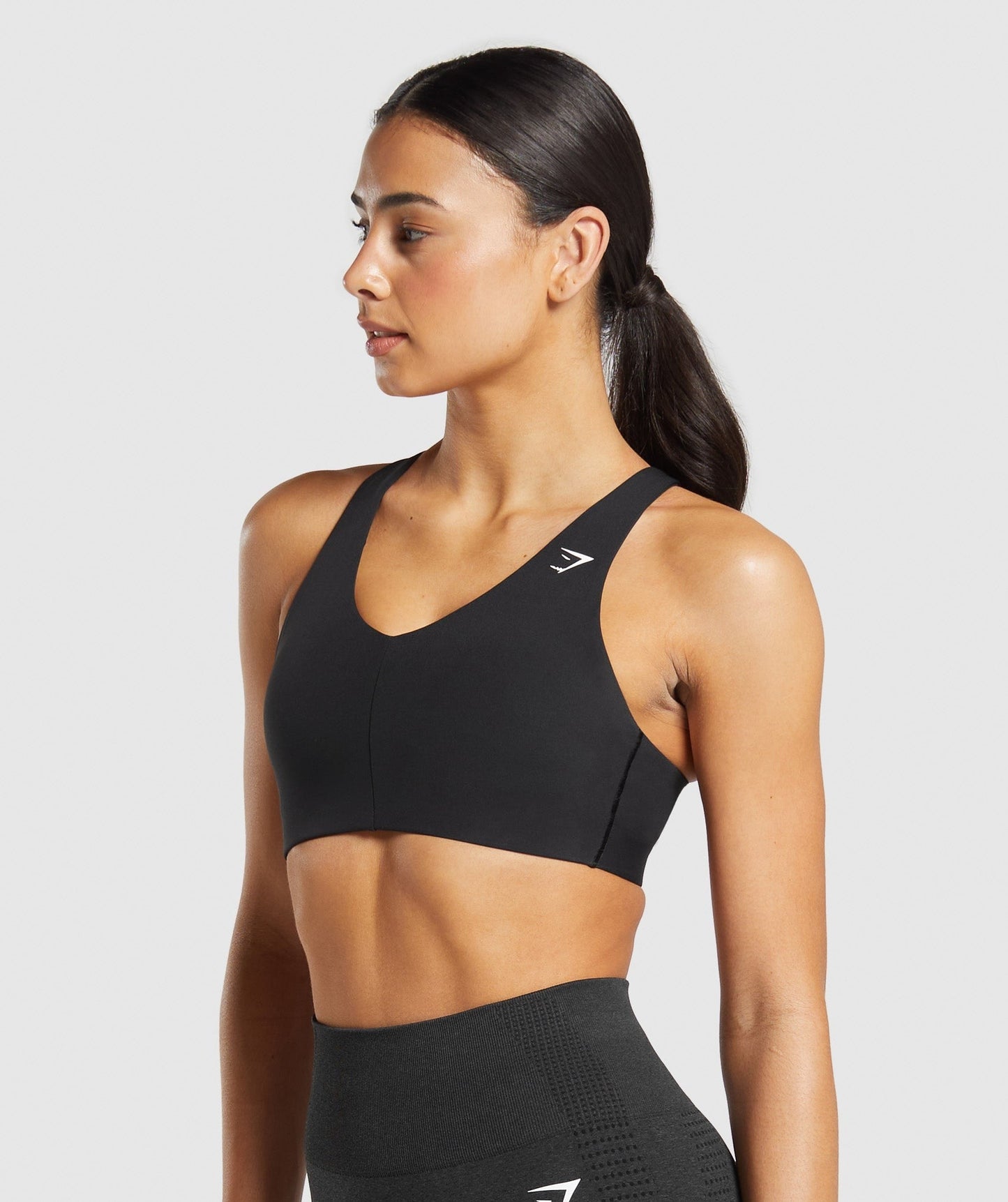 Gymshark Strappy Back Medium Support Sports Bra - Black